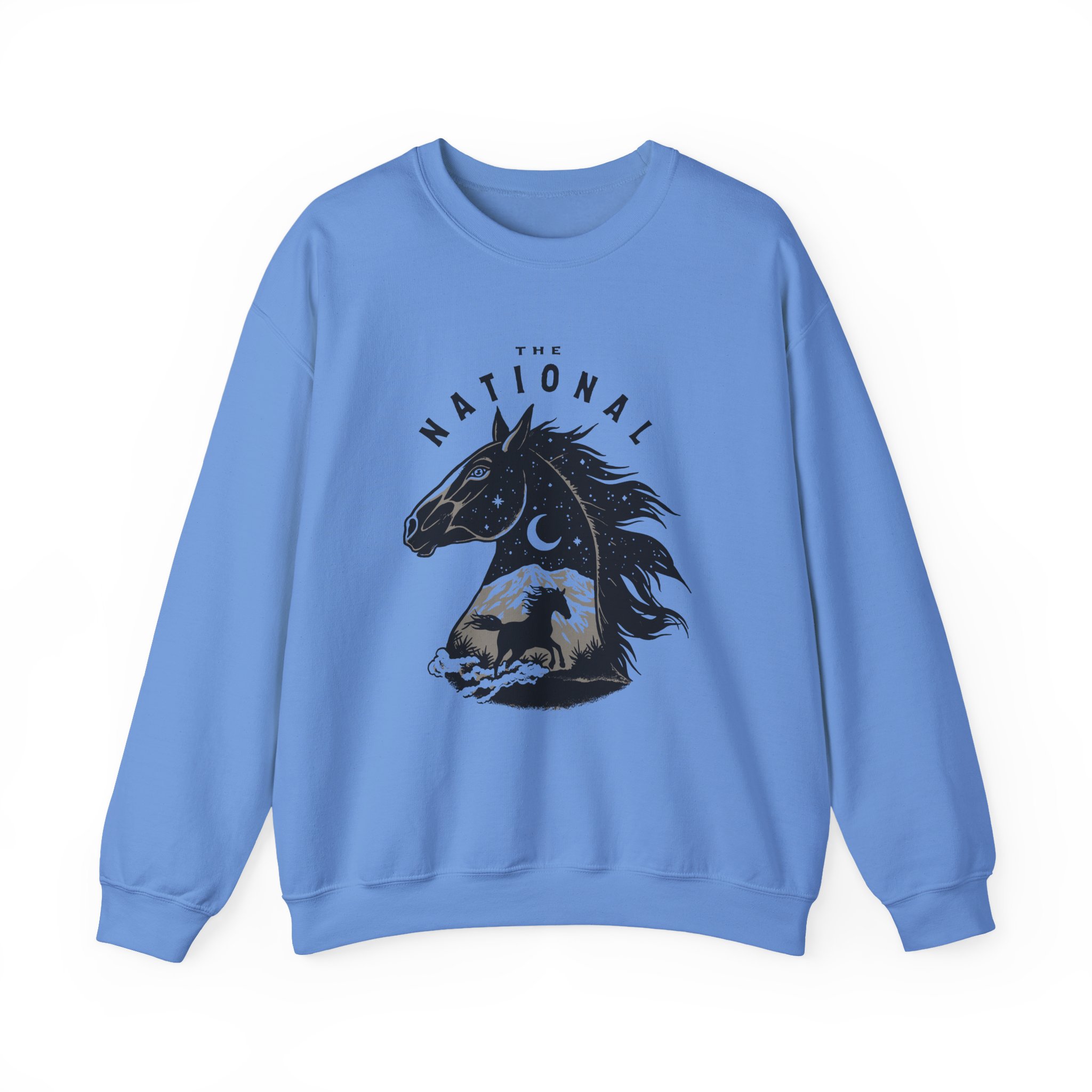The National Mustang Unisex Heavy Blend Crewneck Sweatshirt