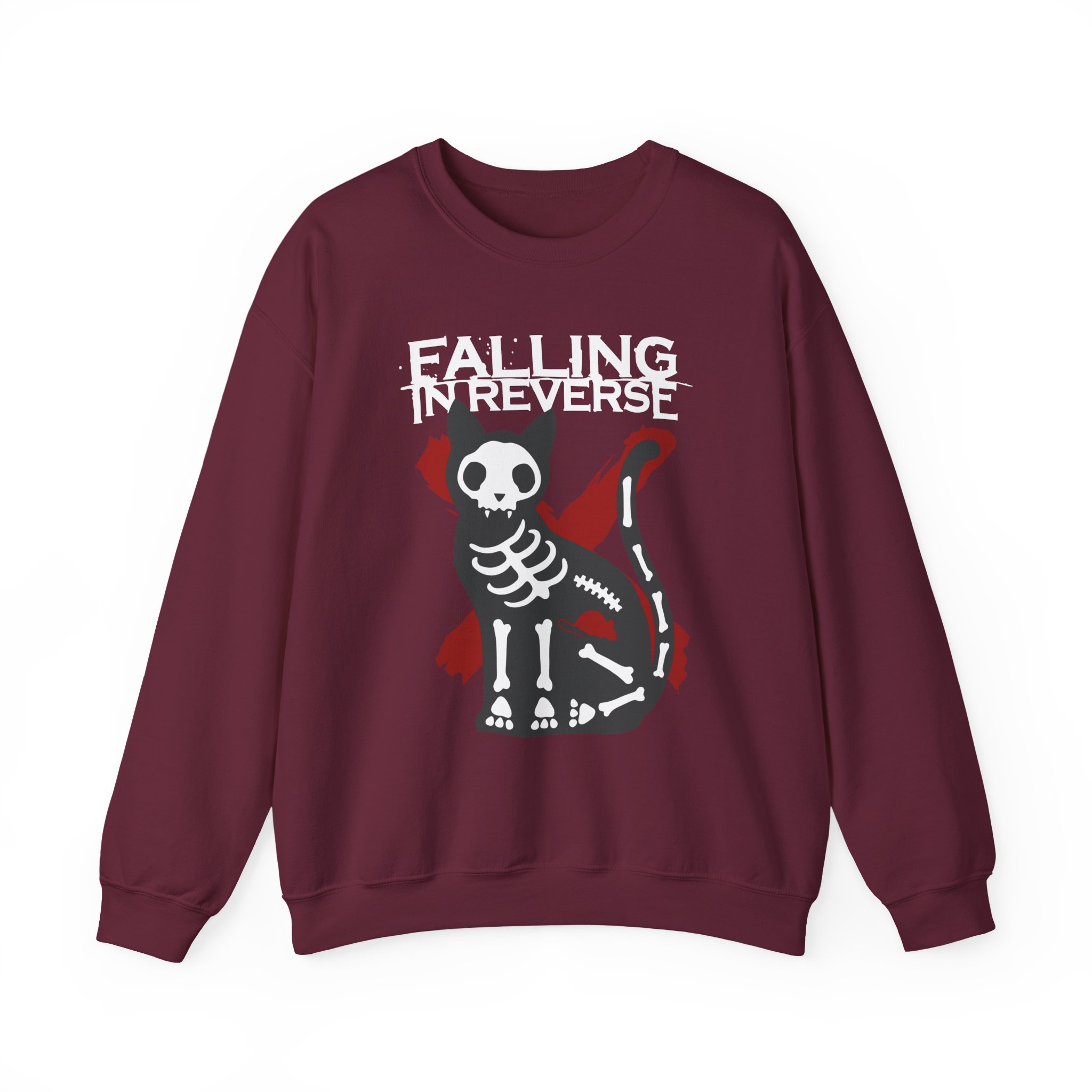 Falling in Reverse X-Ray Cat Unisex Heavy Blendâ„¢ Crewneck Sweatshirt