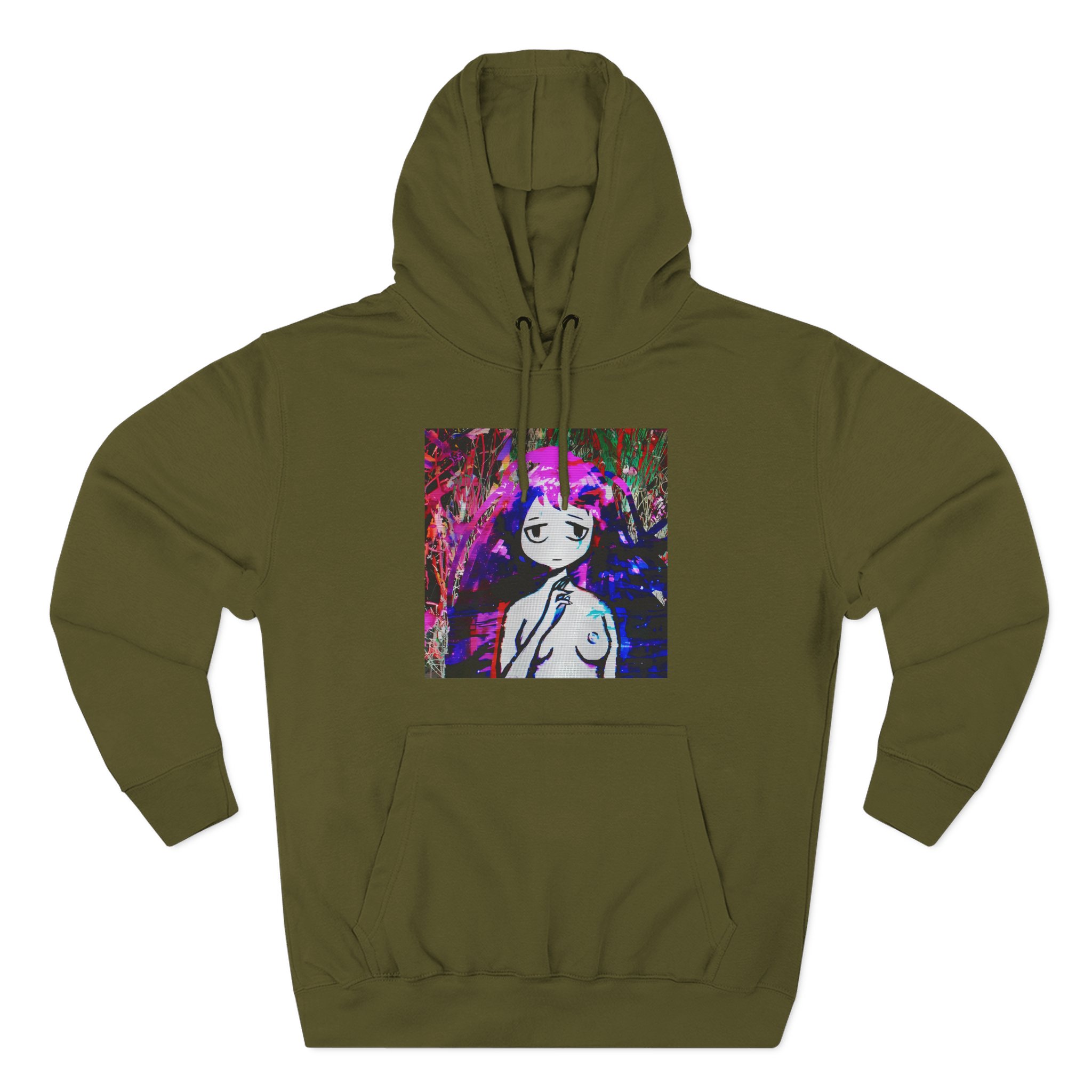 Sewerslvt Draining Love Story 1 Album Cover Three-Panel Fleece Hoodie