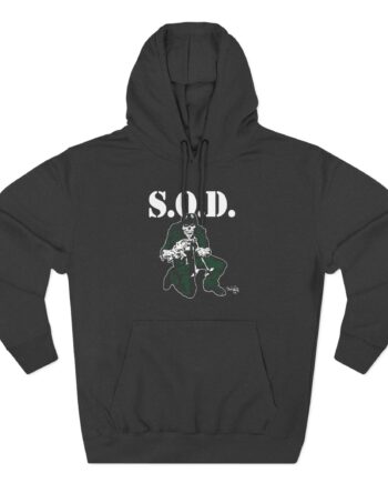 Stormtroopers of Death S.o.d. Schism Tour "85" Speak English or Die Three-Panel Fleece Hoodie