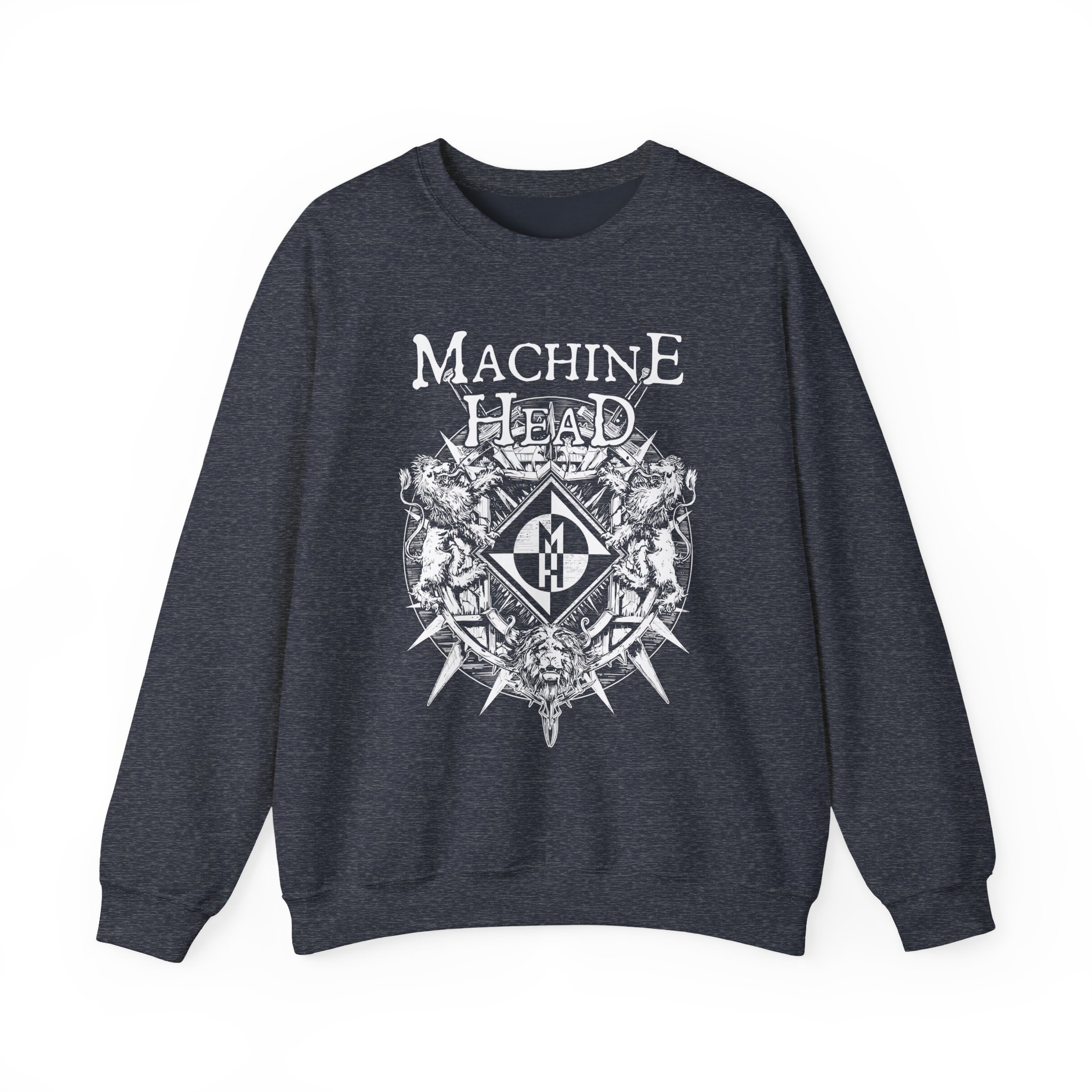 Machine Head Lion Crest Unisex Heavy Blendâ„¢ Crewneck Sweatshirt