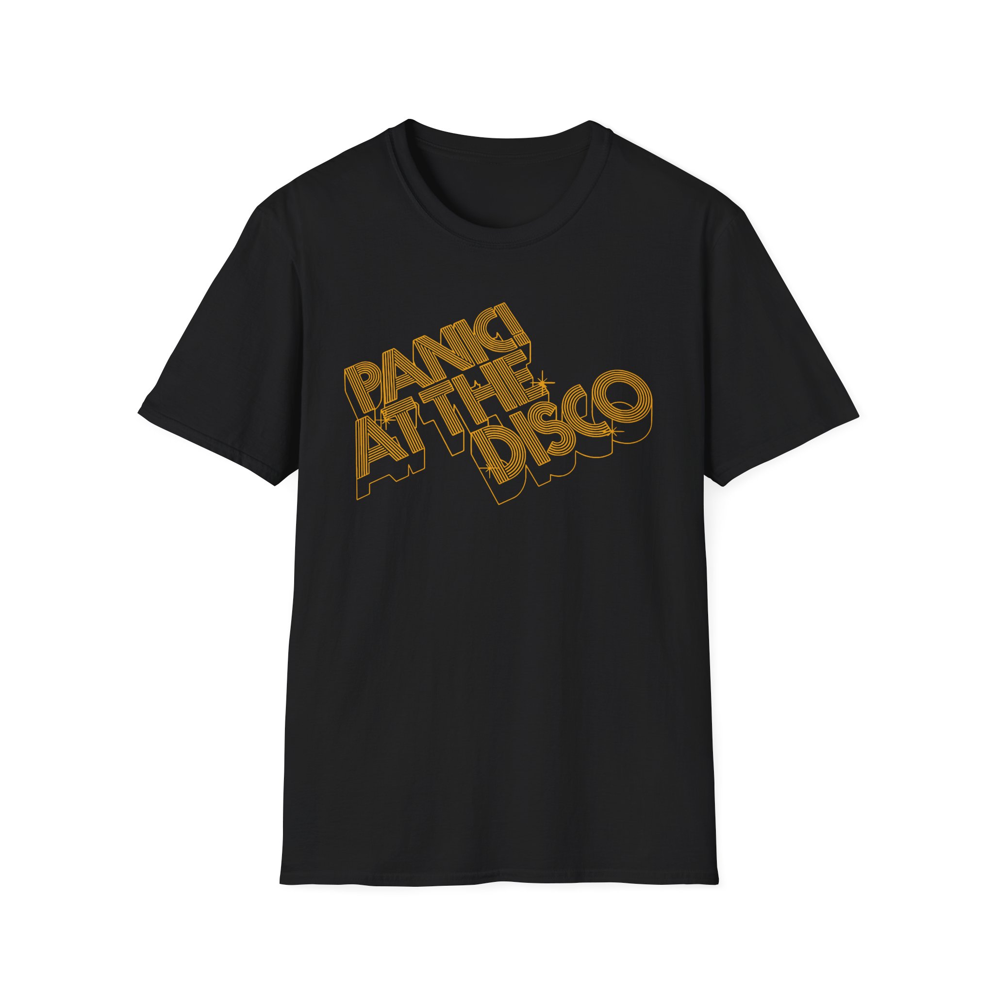 Panic at the Disco 3-d Gold Logo Unisex Softstyle T-Shirt