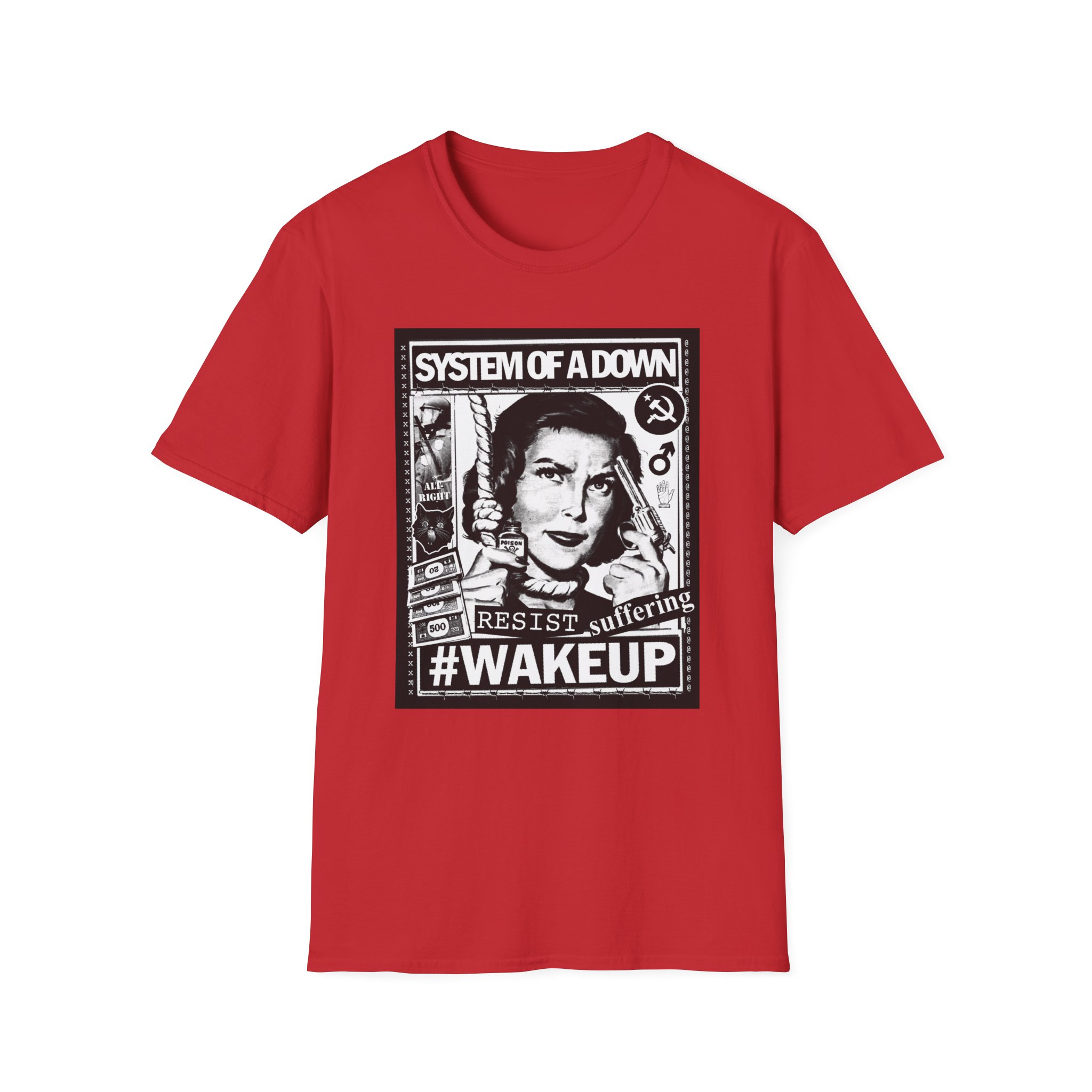 System of a Down Awake Distressed Unisex Softstyle T-Shirt