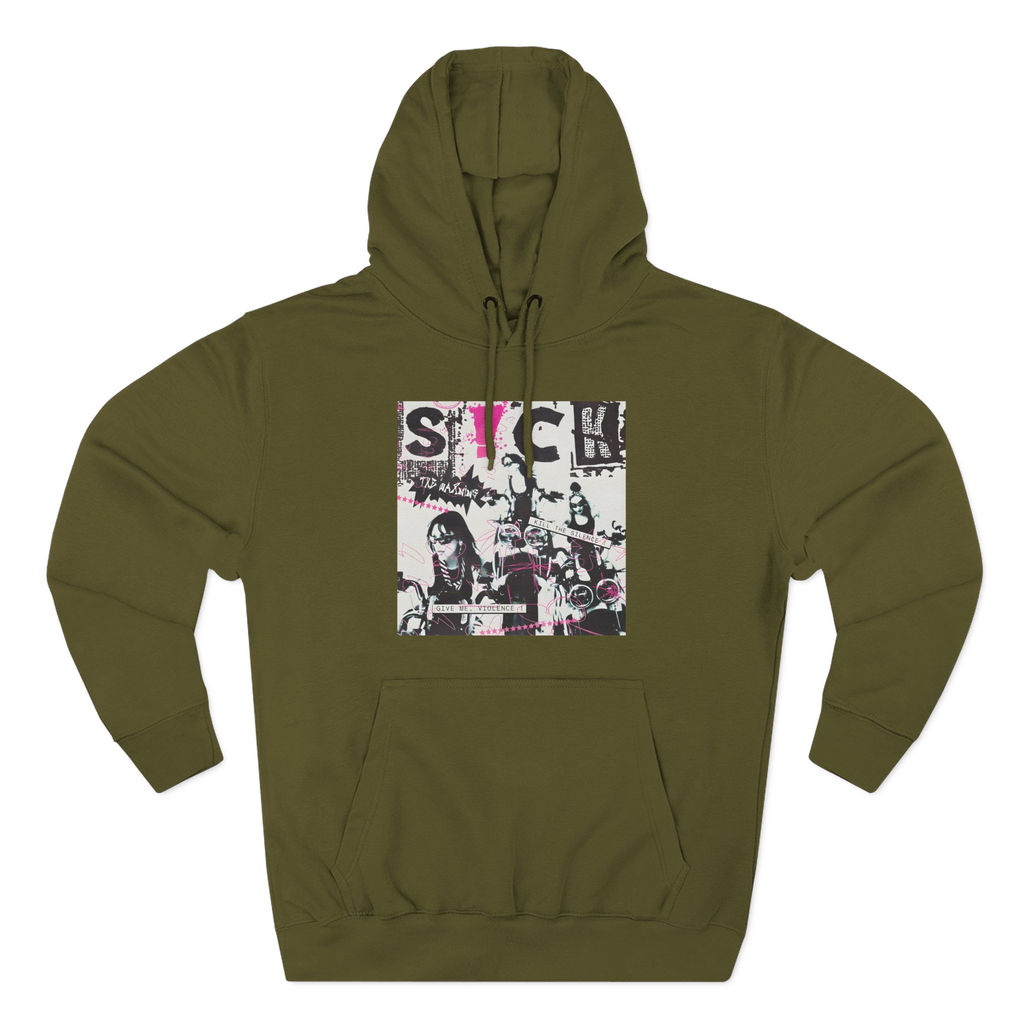 The Warning Black S!ck Three-Panel Fleece Hoodie