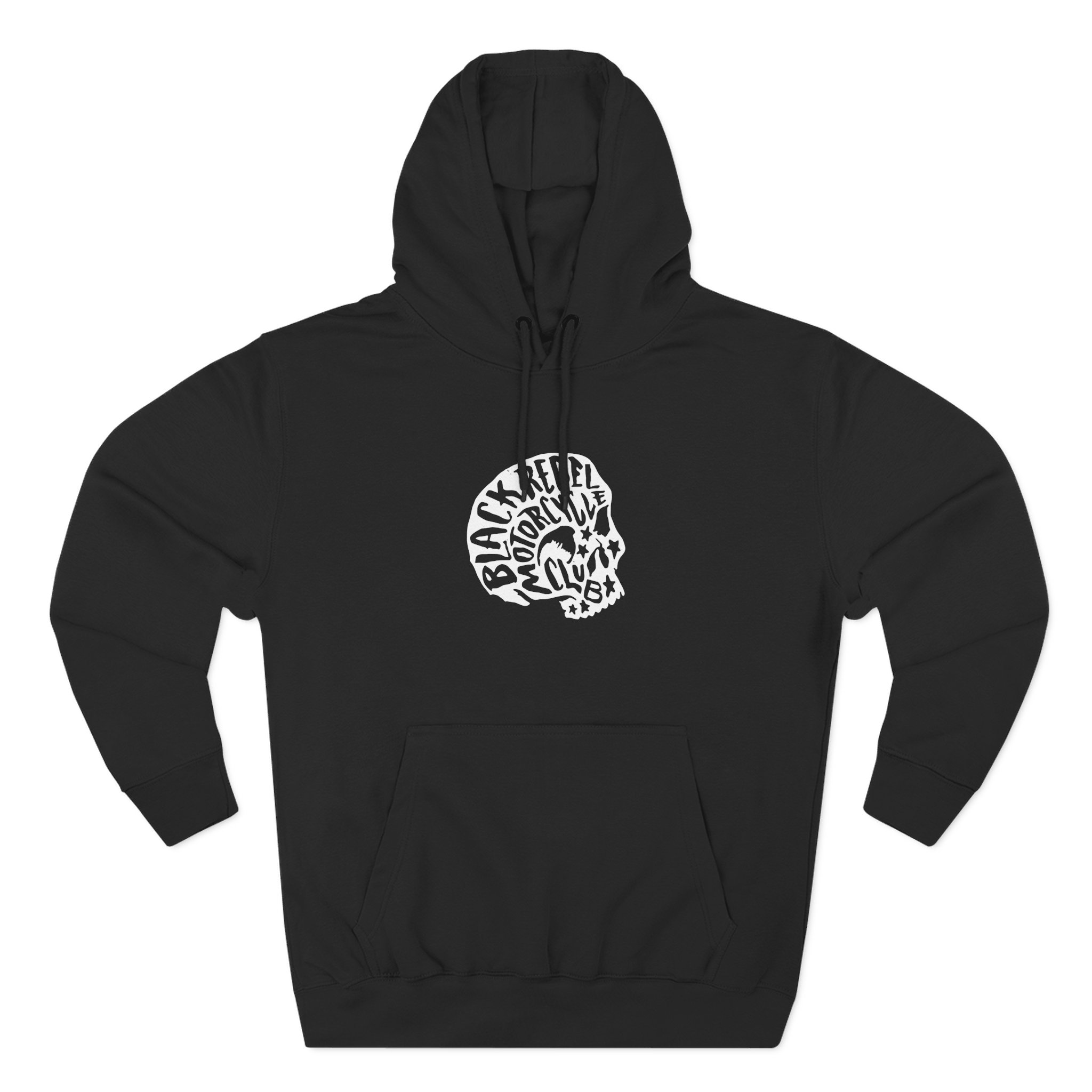 B.R.M.C. SKULL SCRIPT Three-Panel Fleece Hoodie