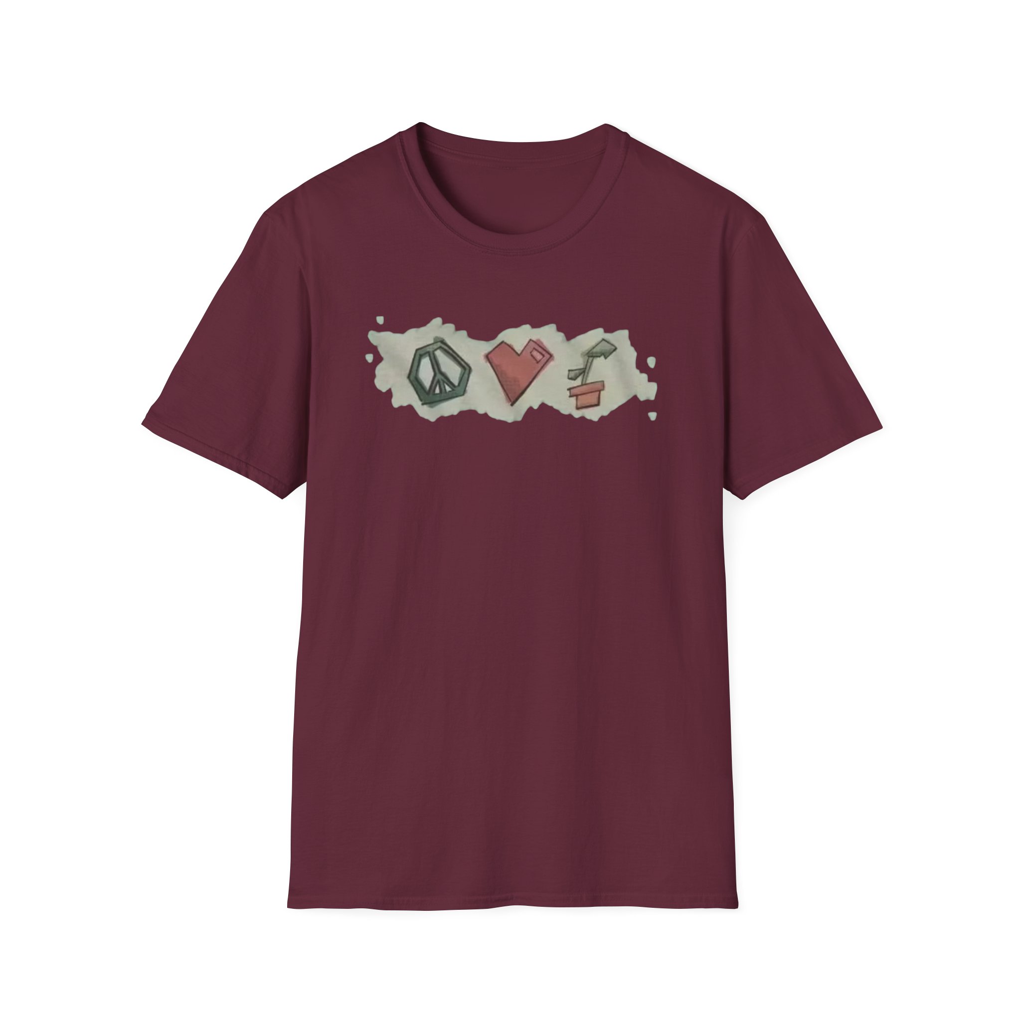 Mumbo Jumbo Peace, Love and Plants Unisex Softstyle T-Shirt
