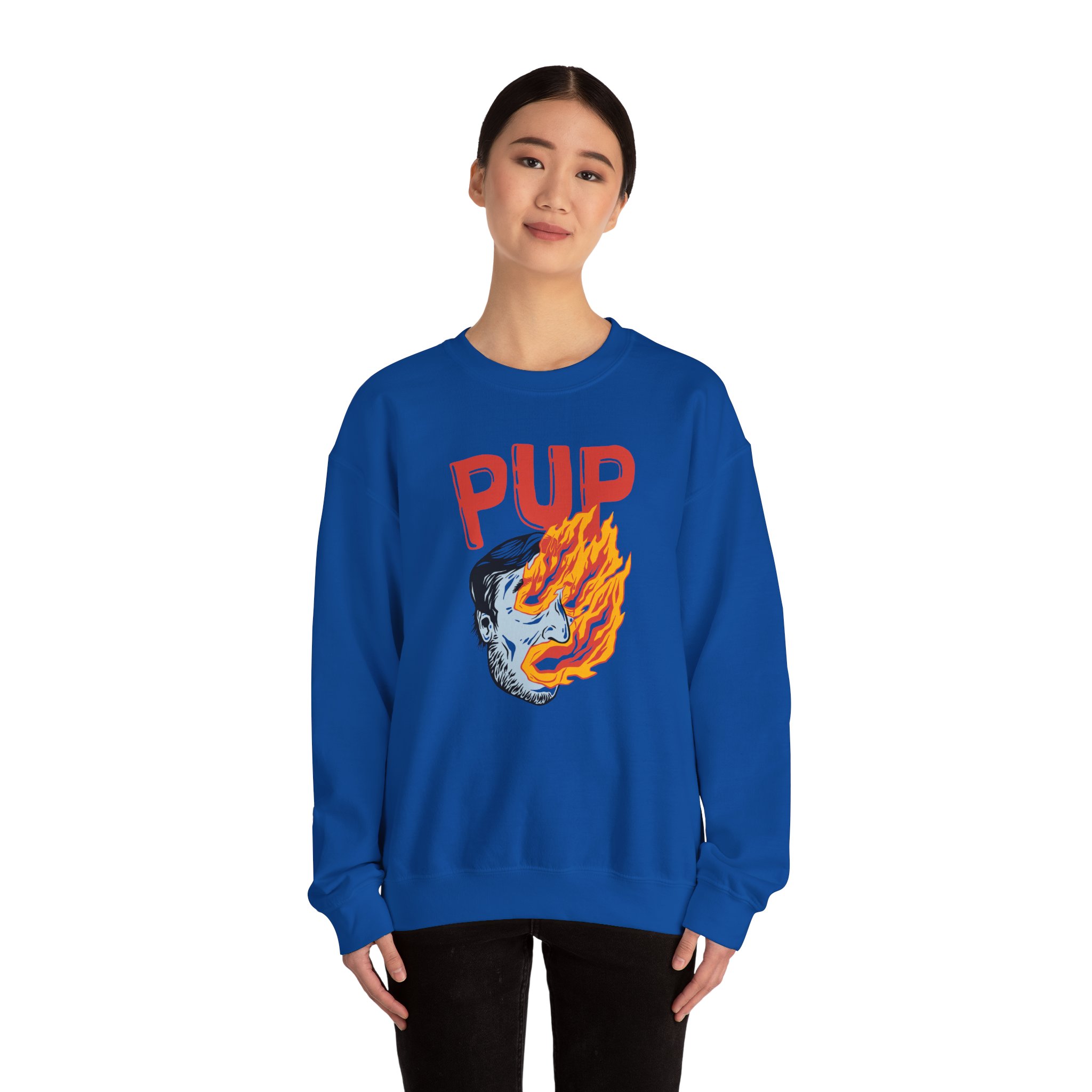 Pup I Hope the World Explodes Unisex Heavy Blend Crewneck Sweatshirt