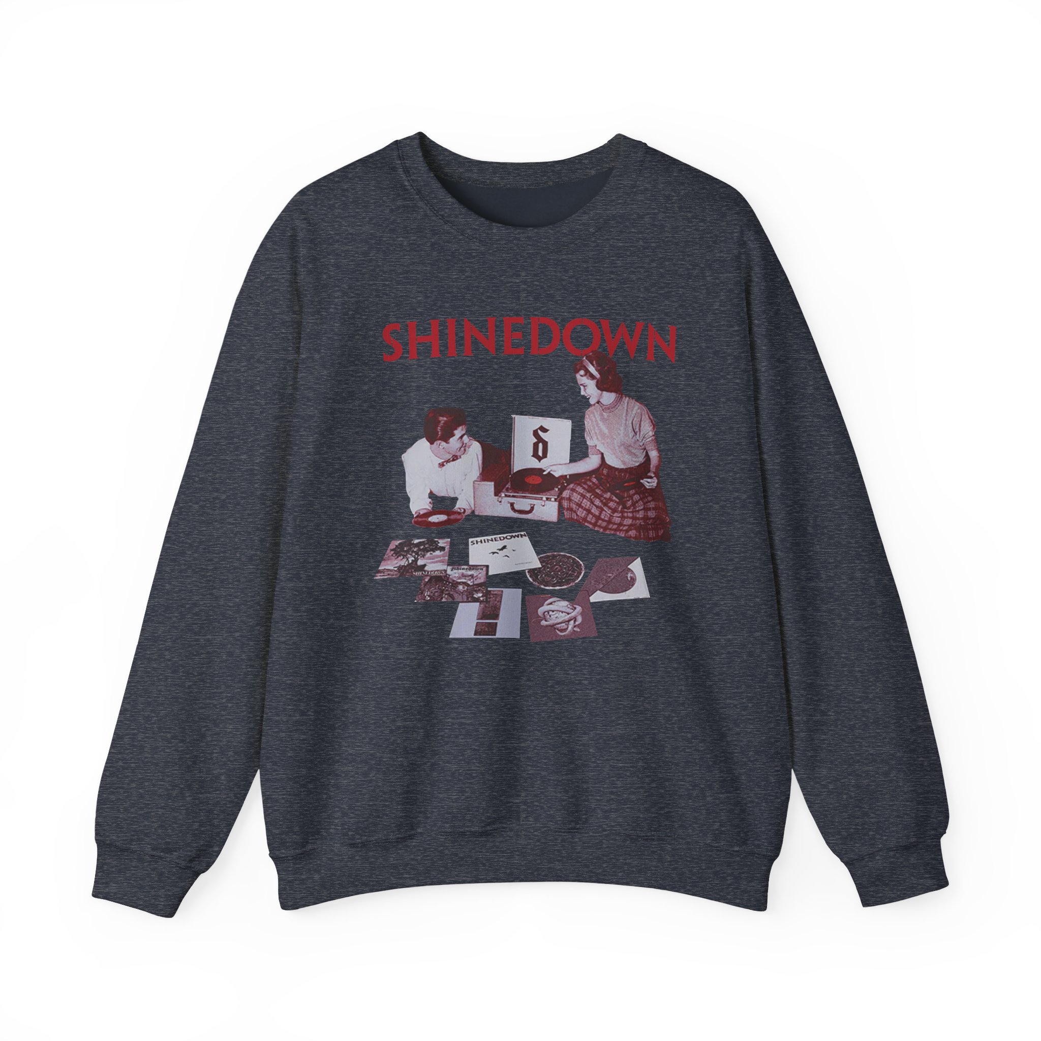 Shinedown Discography Unisex Heavy Blendâ„¢ Crewneck Sweatshirt