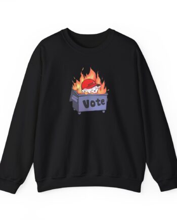 Mister Metokur Dumpster Fire Vote Unisex Heavy Blend™ Crewneck Sweatshirt
