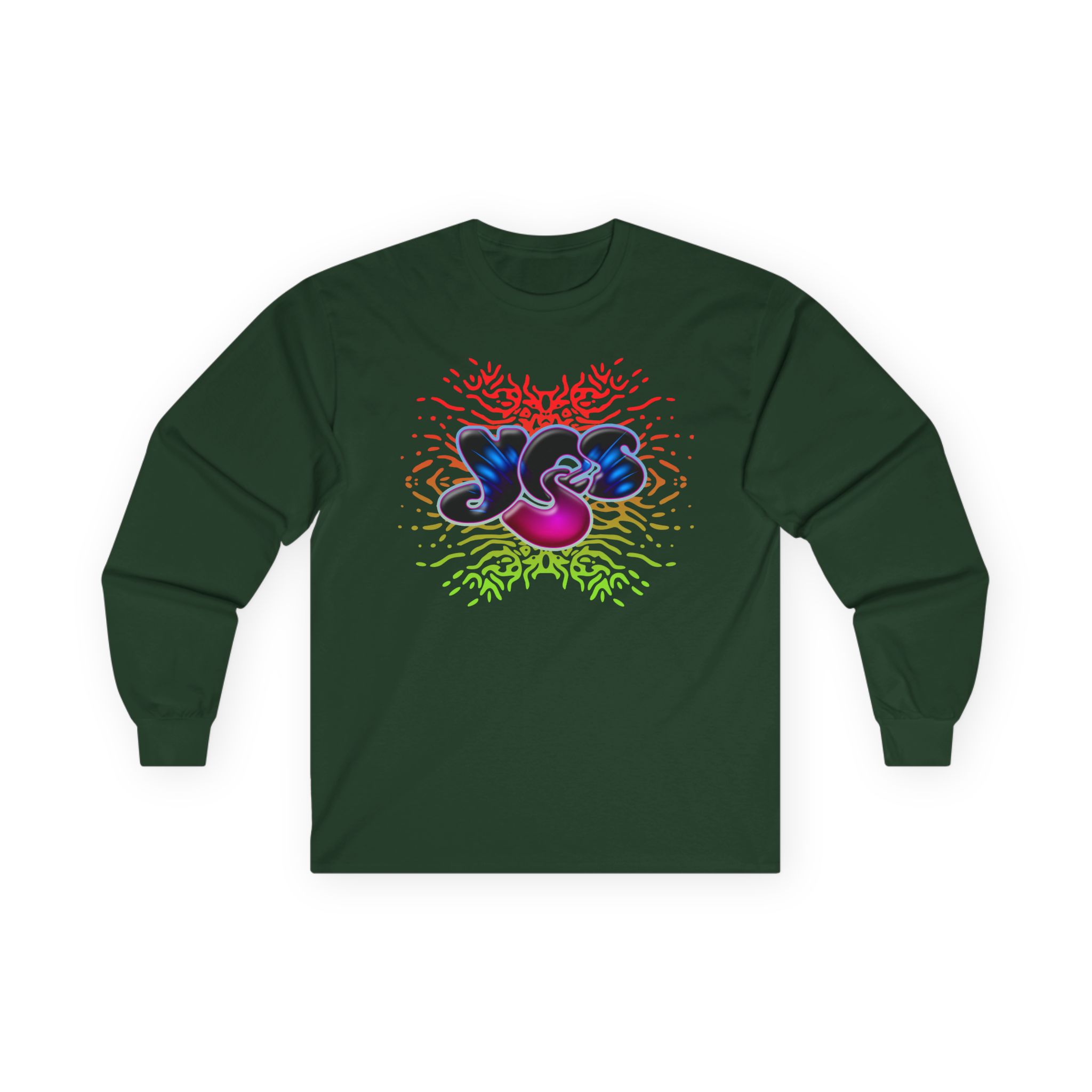 Yes Rainbow Abstract Logo Unisex Ultra Cotton Long Sleeve Tee