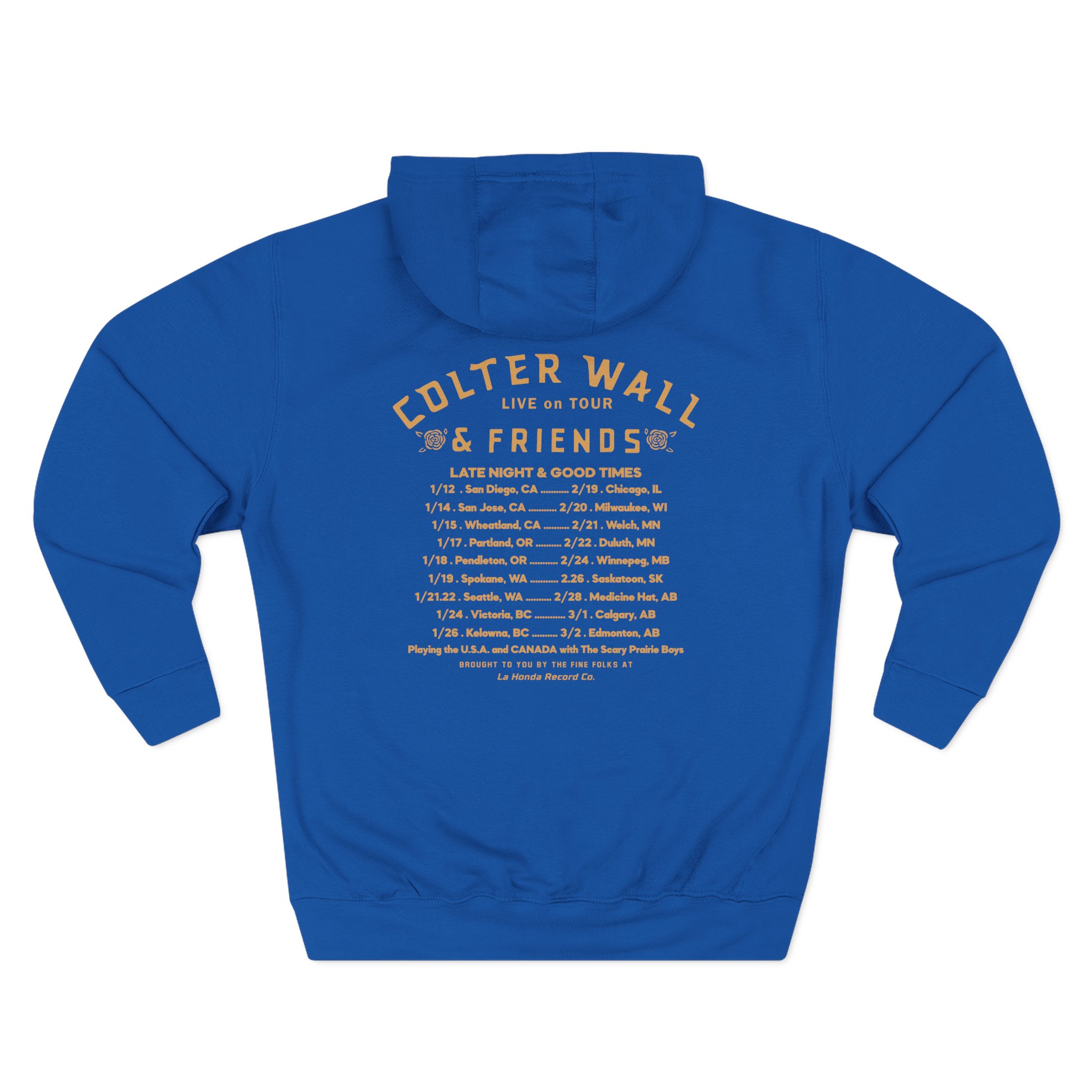 Colter Wall & Friends In Concert Three-Panel Fleece Hoodie