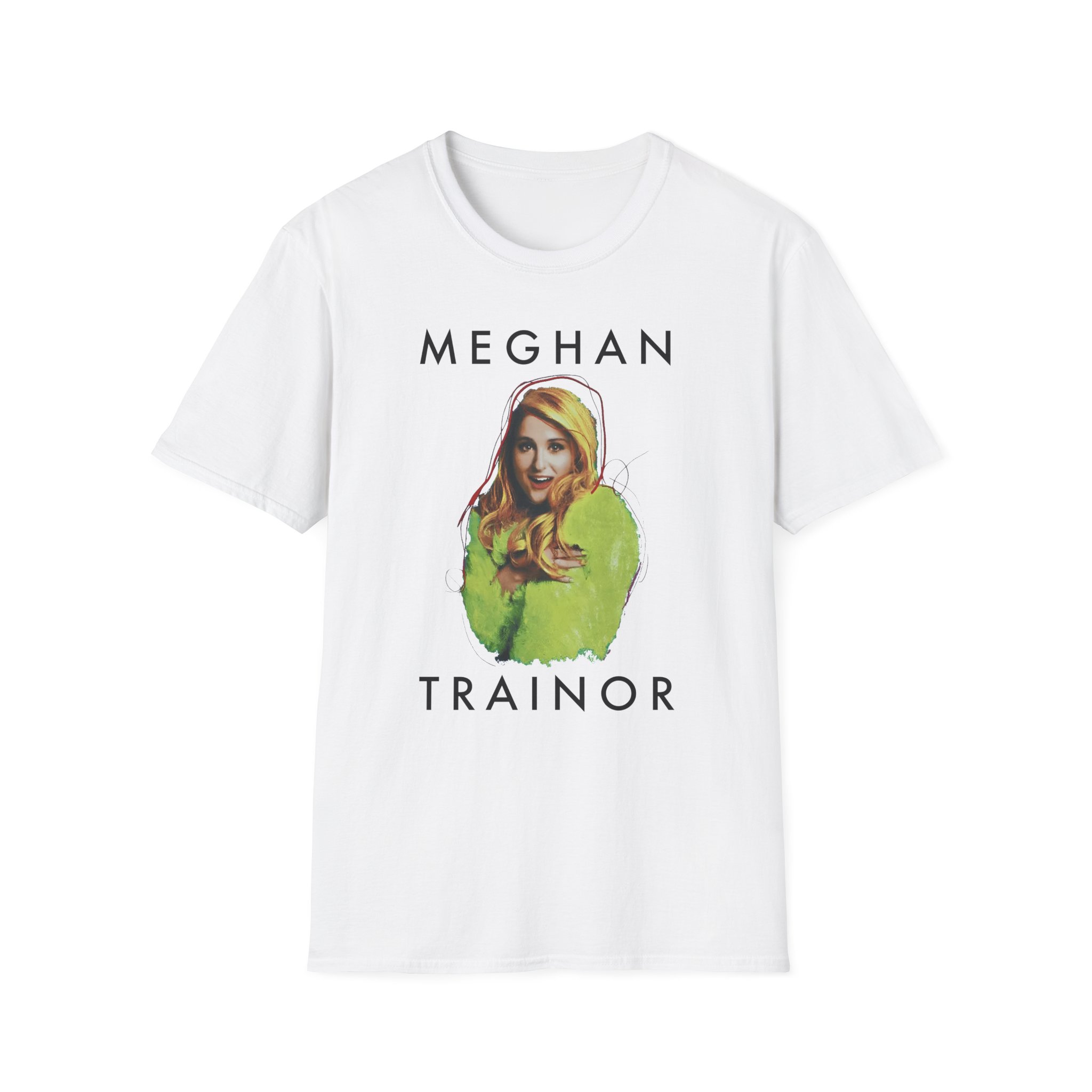 Meghan Trainor Title Pose Turquoise Unisex Softstyle T-Shirt