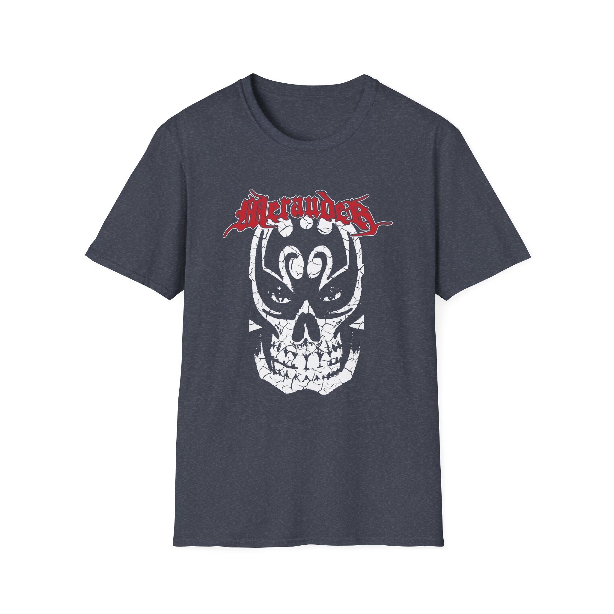 Merauder Cracked Skull Unisex Softstyle T-Shirt