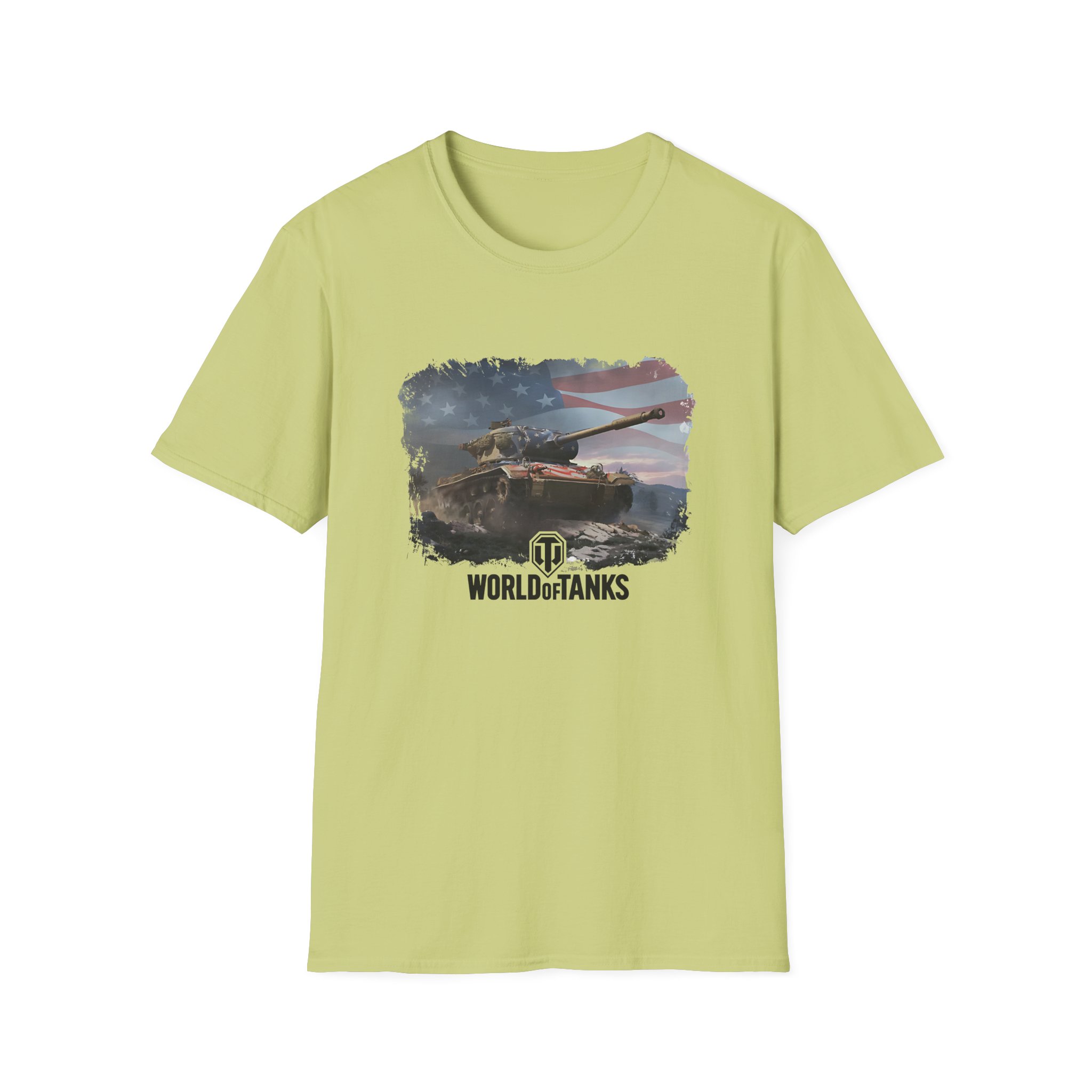 World of Tank Wot July 4th T78 Unisex Softstyle T-Shirt