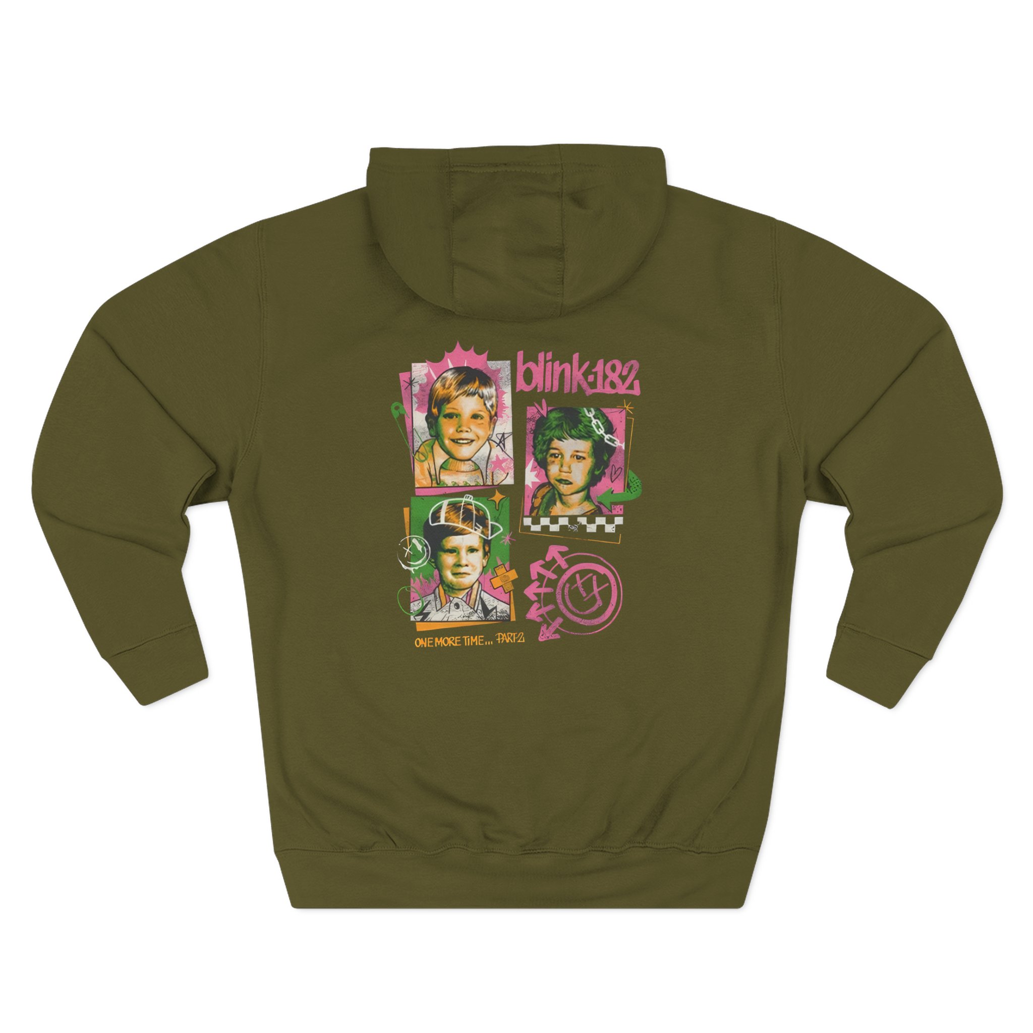 Blink 182 One More Time...part 2 Three-Panel Fleece Hoodie