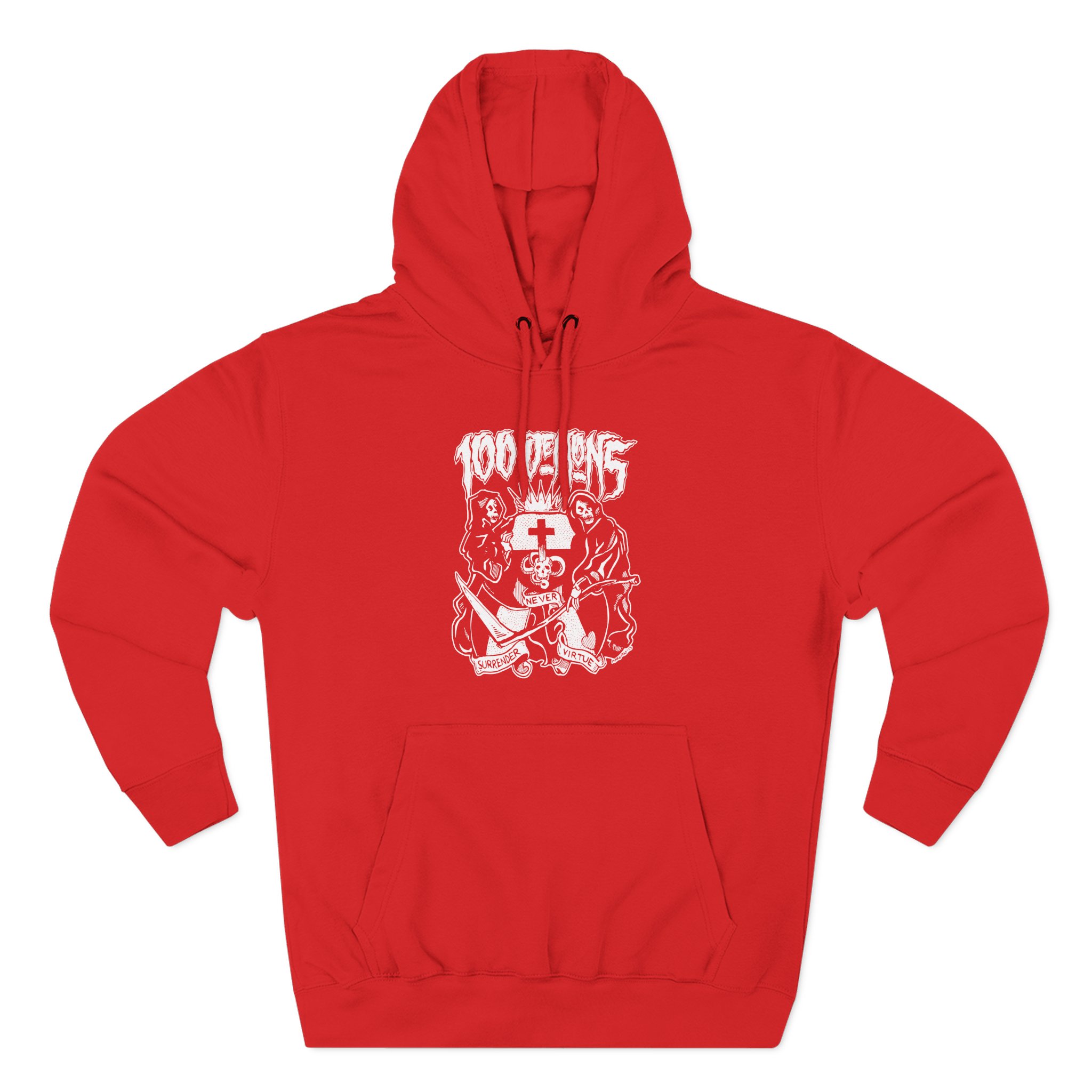 100 Demons Three-Panel Fleece Hoodie