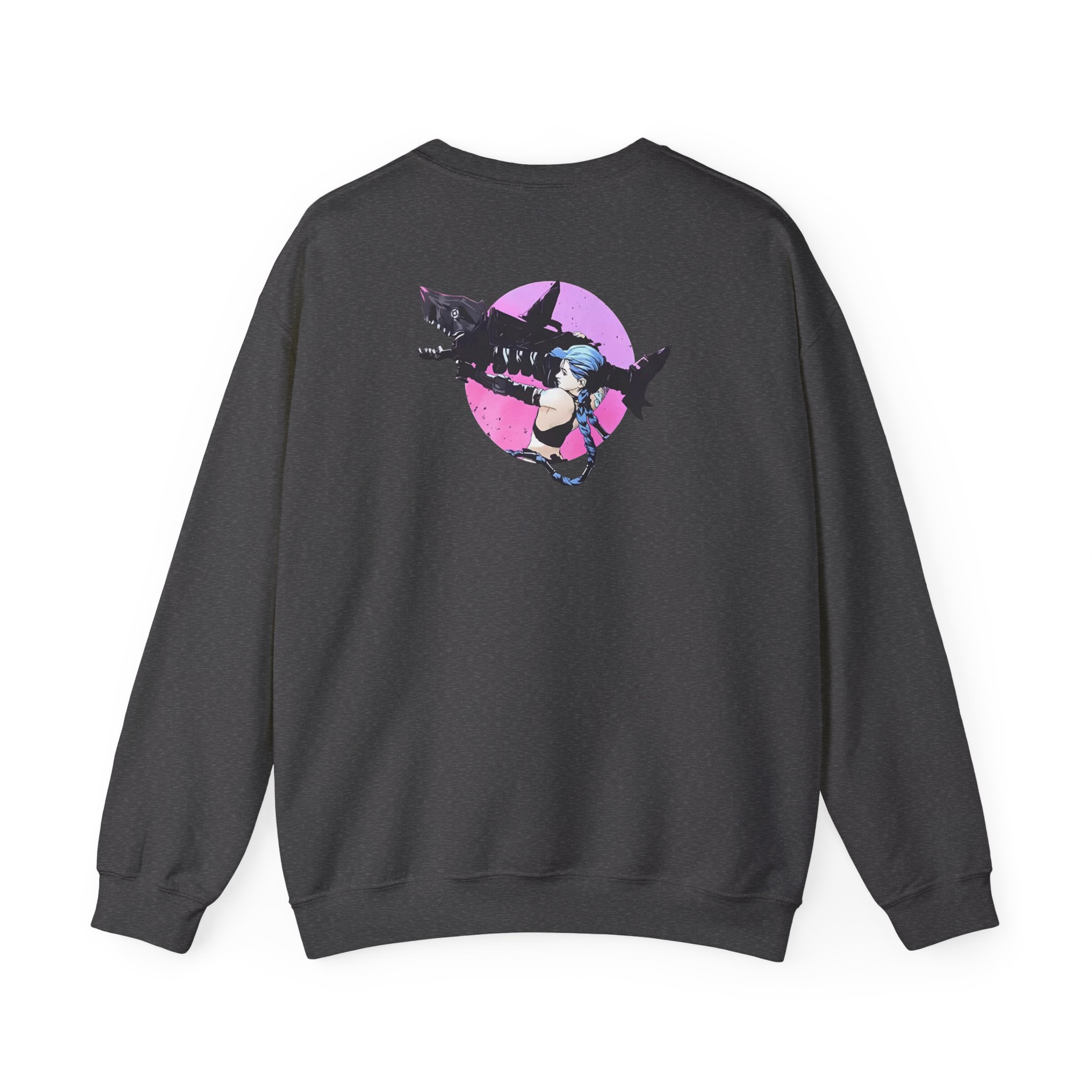 Jinx Arcane Gun Unisex Heavy Blendâ„¢ Crewneck Sweatshirt