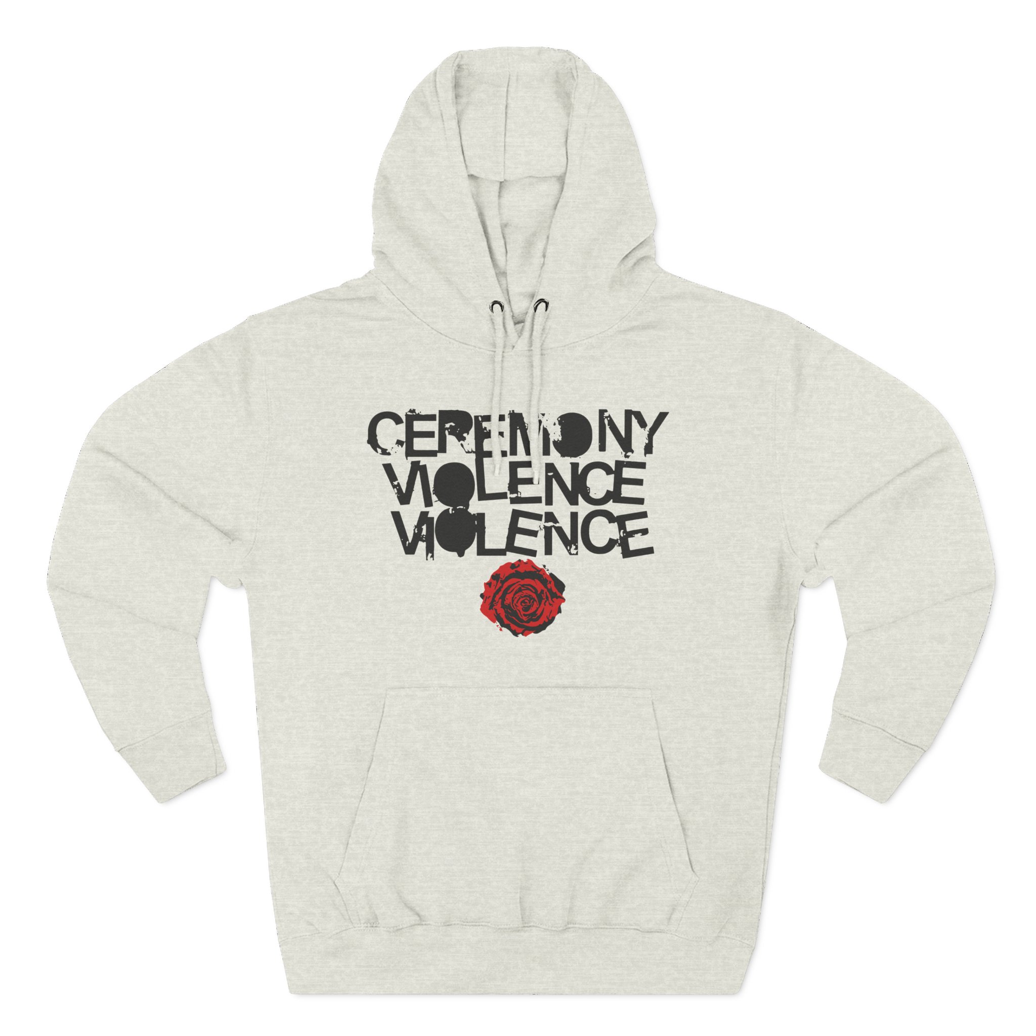 Ceremony Violence Violence Three-Panel Fleece Hoodie
