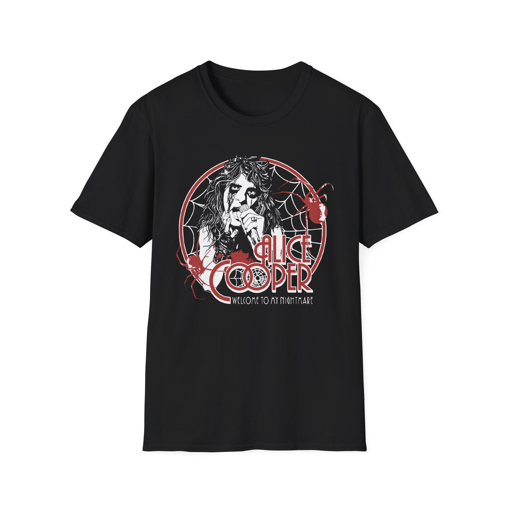 Alice Cooper Welcome to My Nightmare 50th Anniversary Spider Swarm Unisex Softstyle T-Shirt
