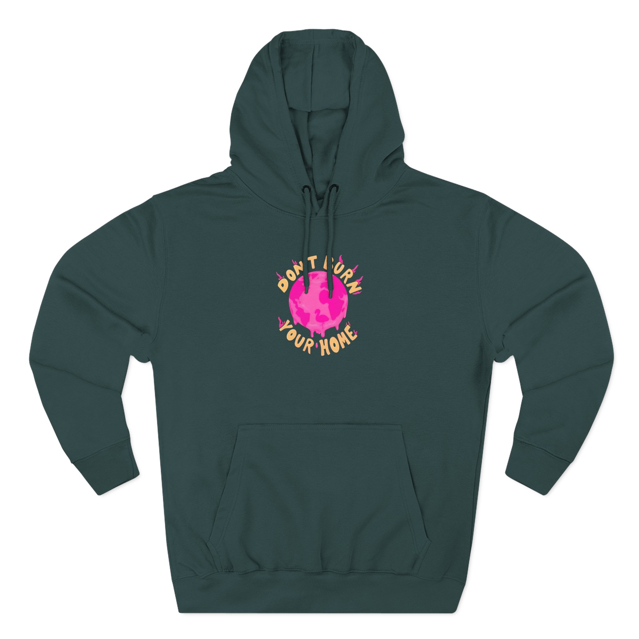 Flamingo Three-Panel Fleece Hoodie