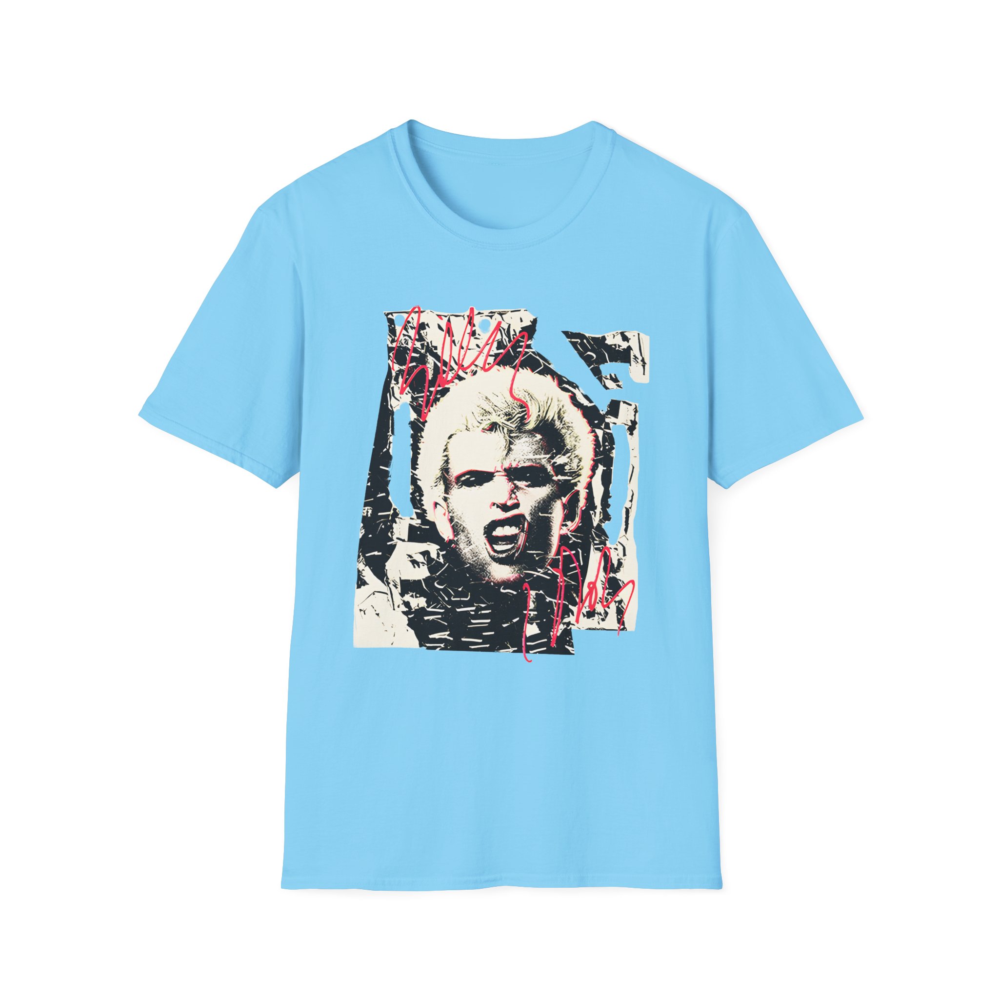 Billy Idol Shattered Photo Unisex Softstyle T-Shirt