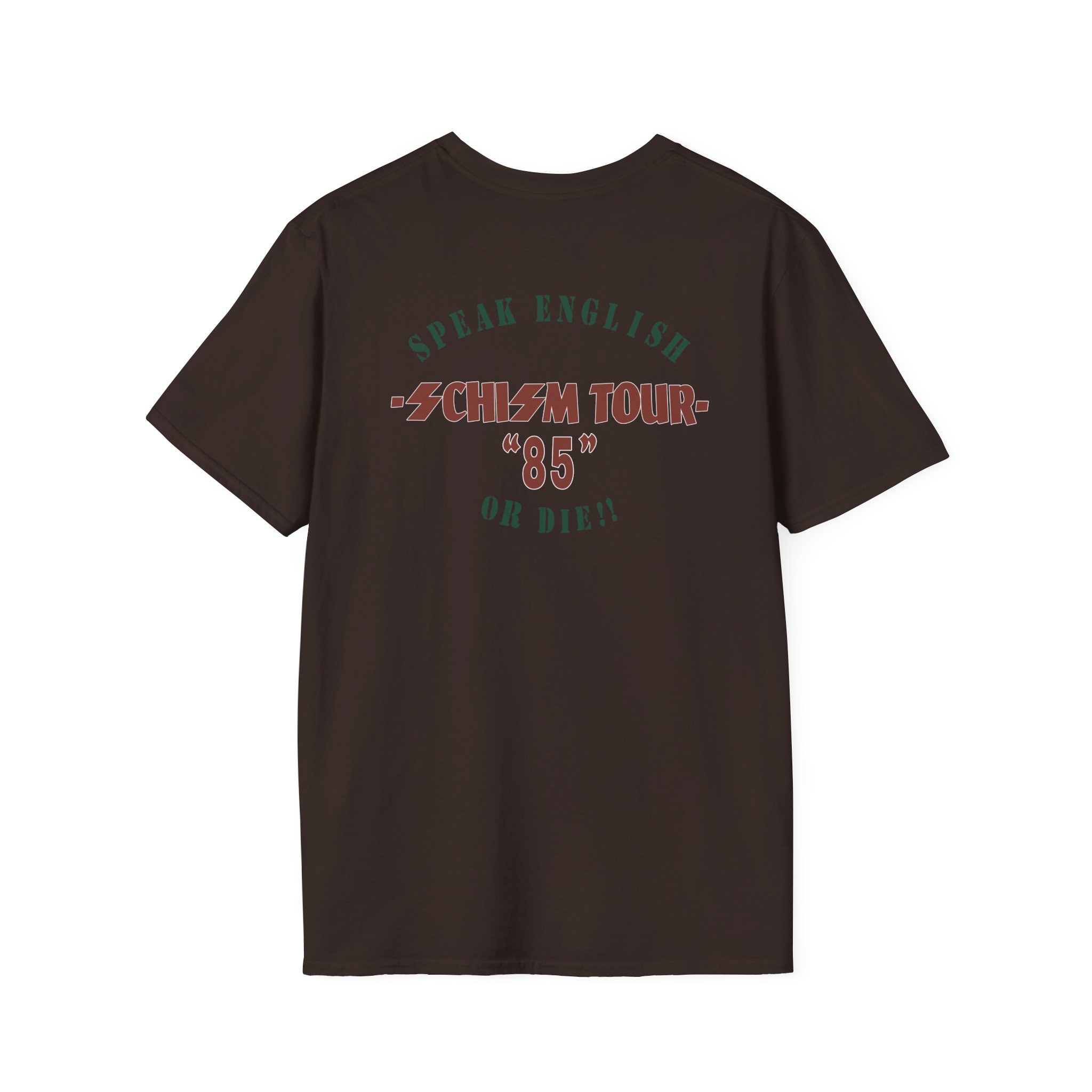Stormtroopers of Death S.o.d. Schism Tour "85" Speak English or Die Unisex Softstyle T-Shirt