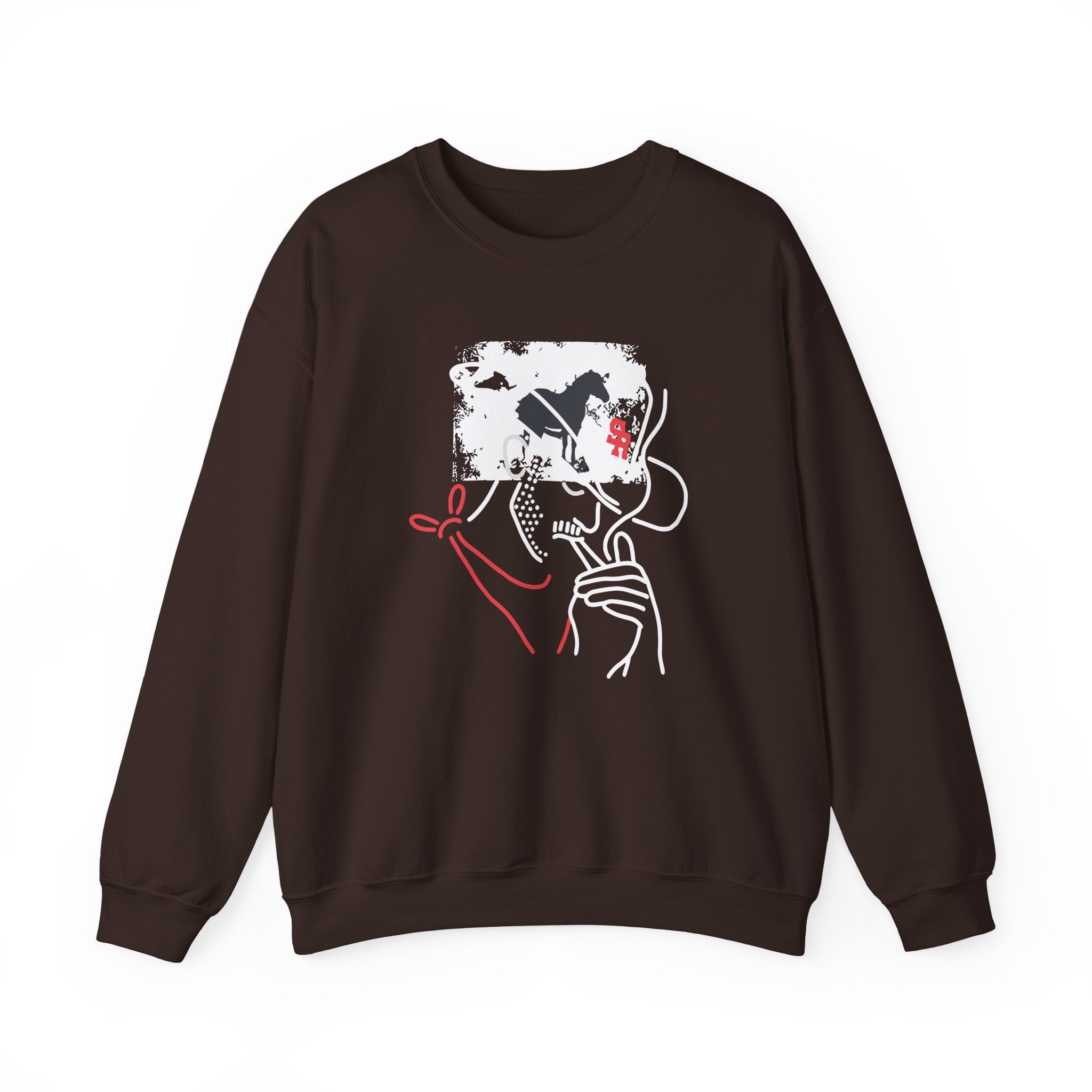 Mike Stud Smoking Cowboy Unisex Heavy Blendâ„¢ Crewneck Sweatshirt