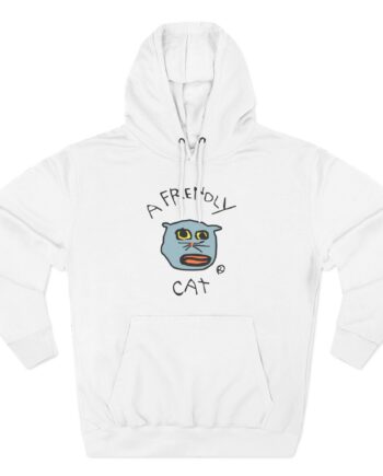 Lirik Just a Frendly Cat Three-Panel Fleece Hoodie