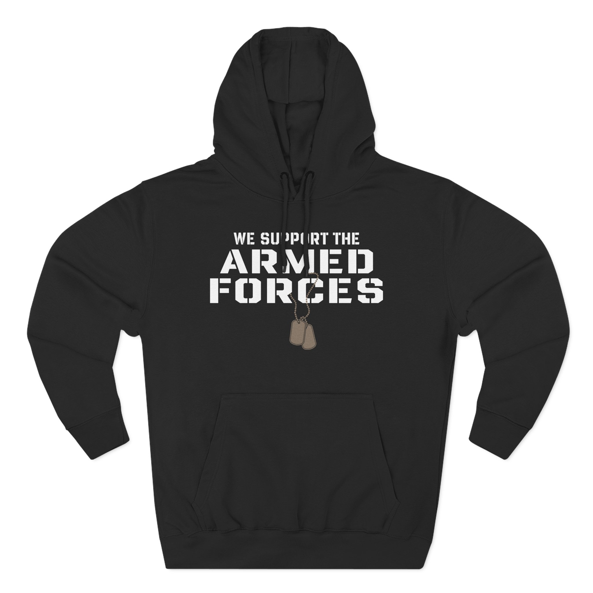 Valuetainment We Support the Armed Forces Three-Panel Fleece Hoodie