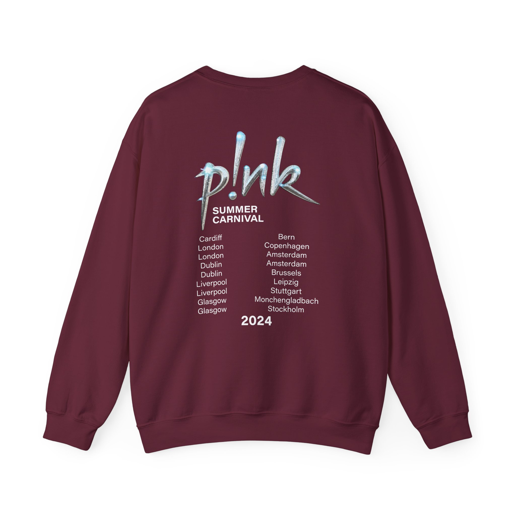 P!nk Split Tie Dye Unisex Heavy Blendâ„¢ Crewneck Sweatshirt