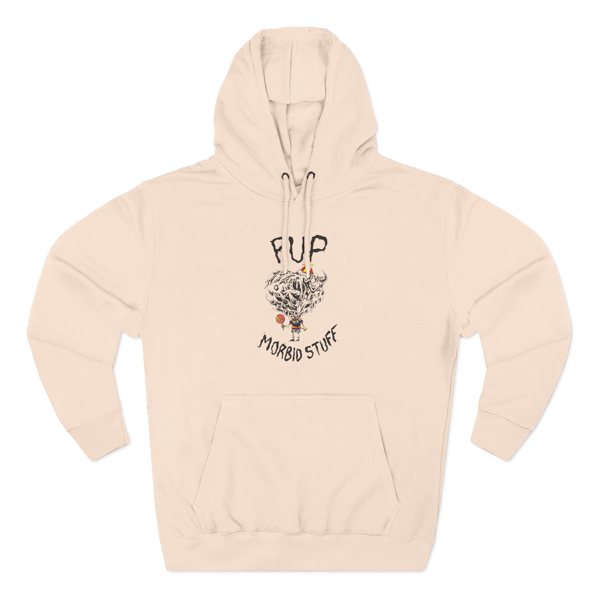 Pup Morbid Stuff Lollipop Three-Panel Fleece Hoodie