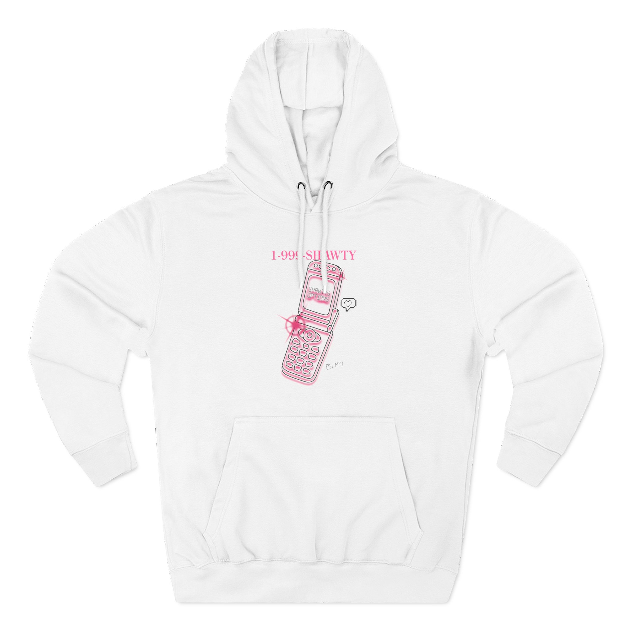 Shawty Bae Shawty Hotline Three-Panel Fleece Hoodie