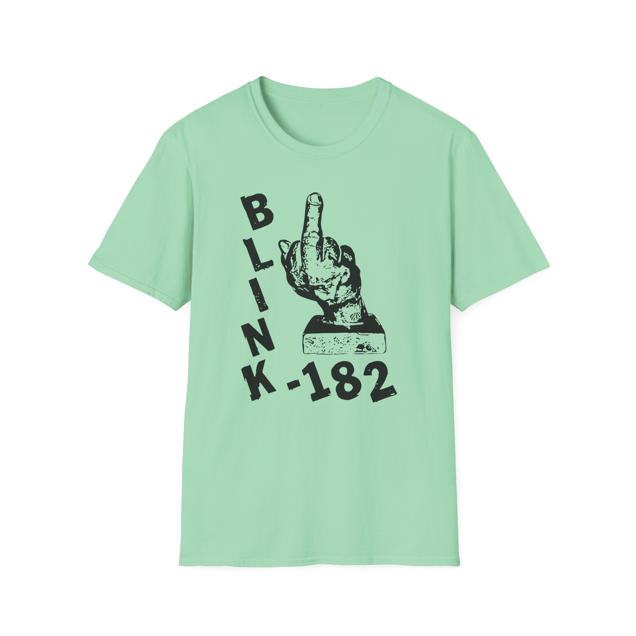 Blink 182 Pink Middle Finger Unisex Softstyle T-Shirt