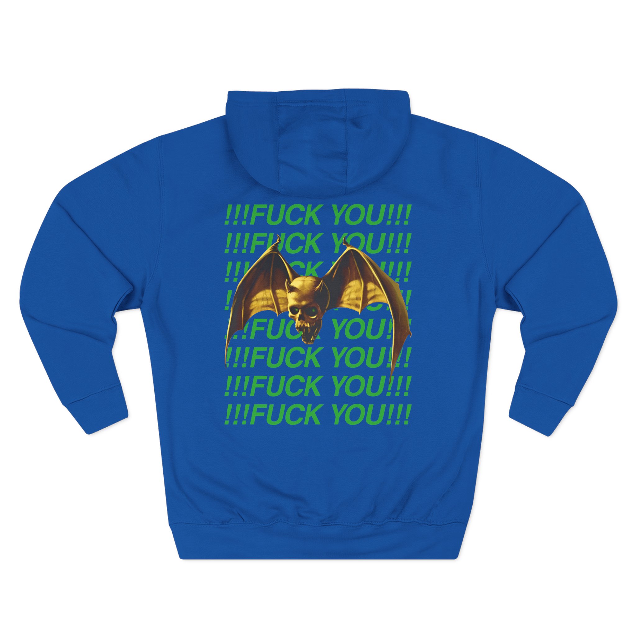 Overkill We Don't Care - Fuck You Three-Panel Fleece Hoodie