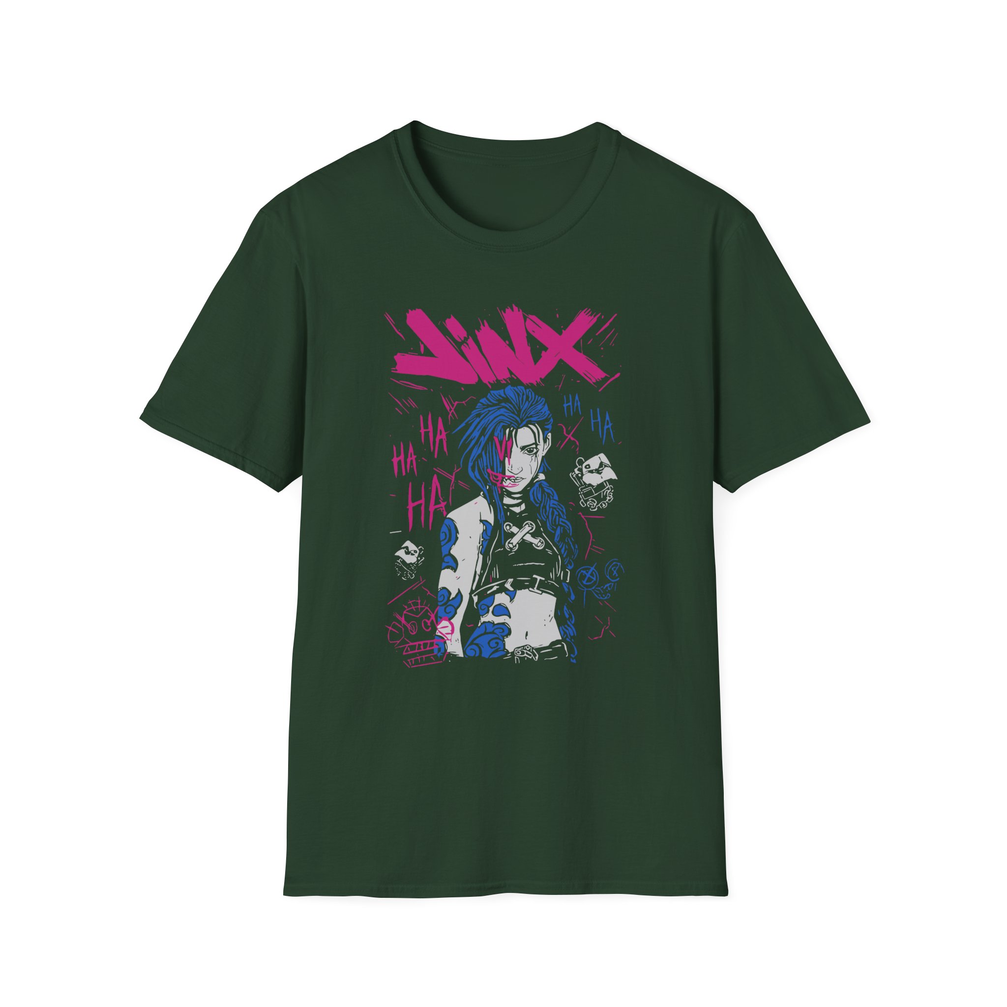 Jinx Arcane Art Unisex Softstyle T-Shirt