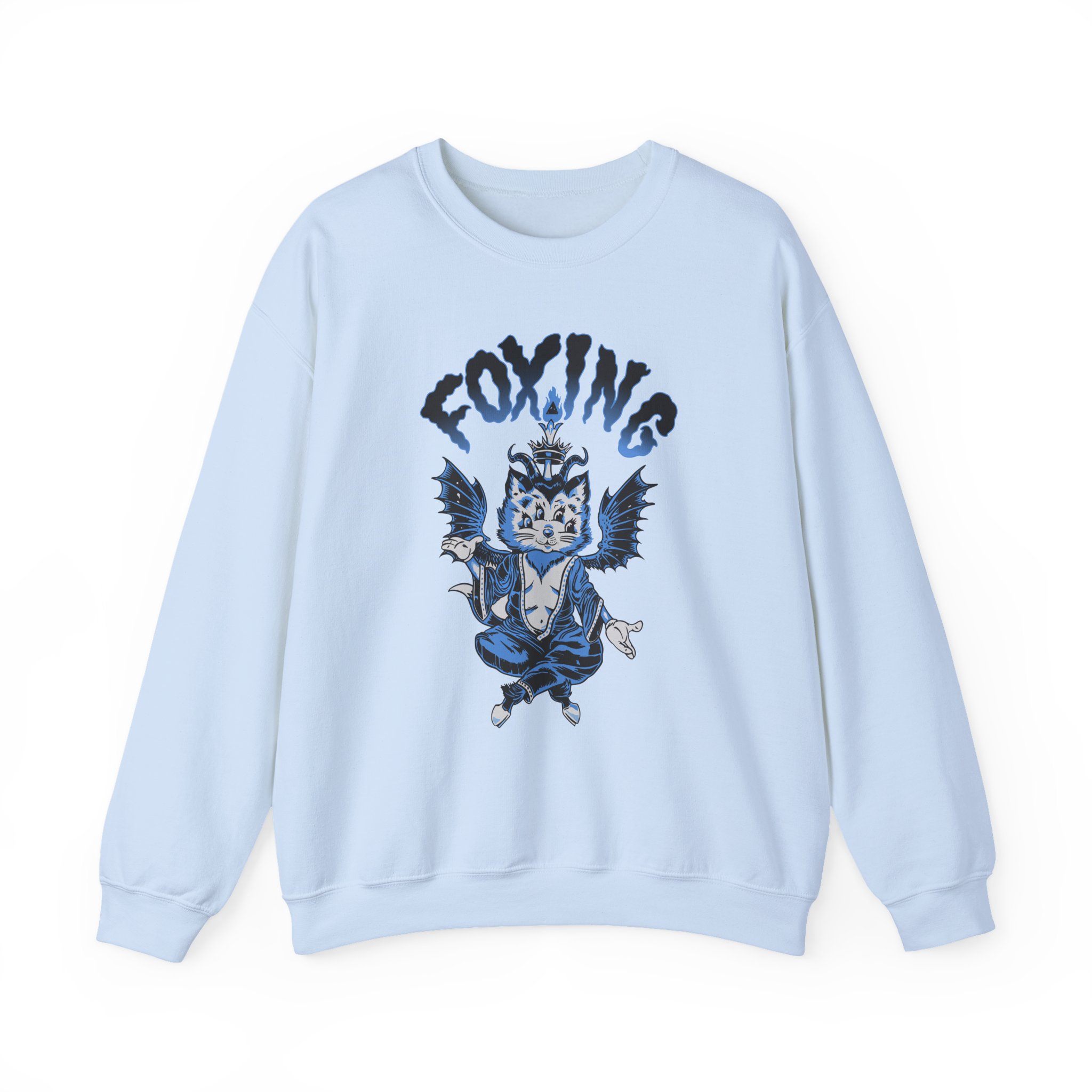 Foxing Four-eyed Cat Unisex Heavy Blendâ„¢ Crewneck Sweatshirt