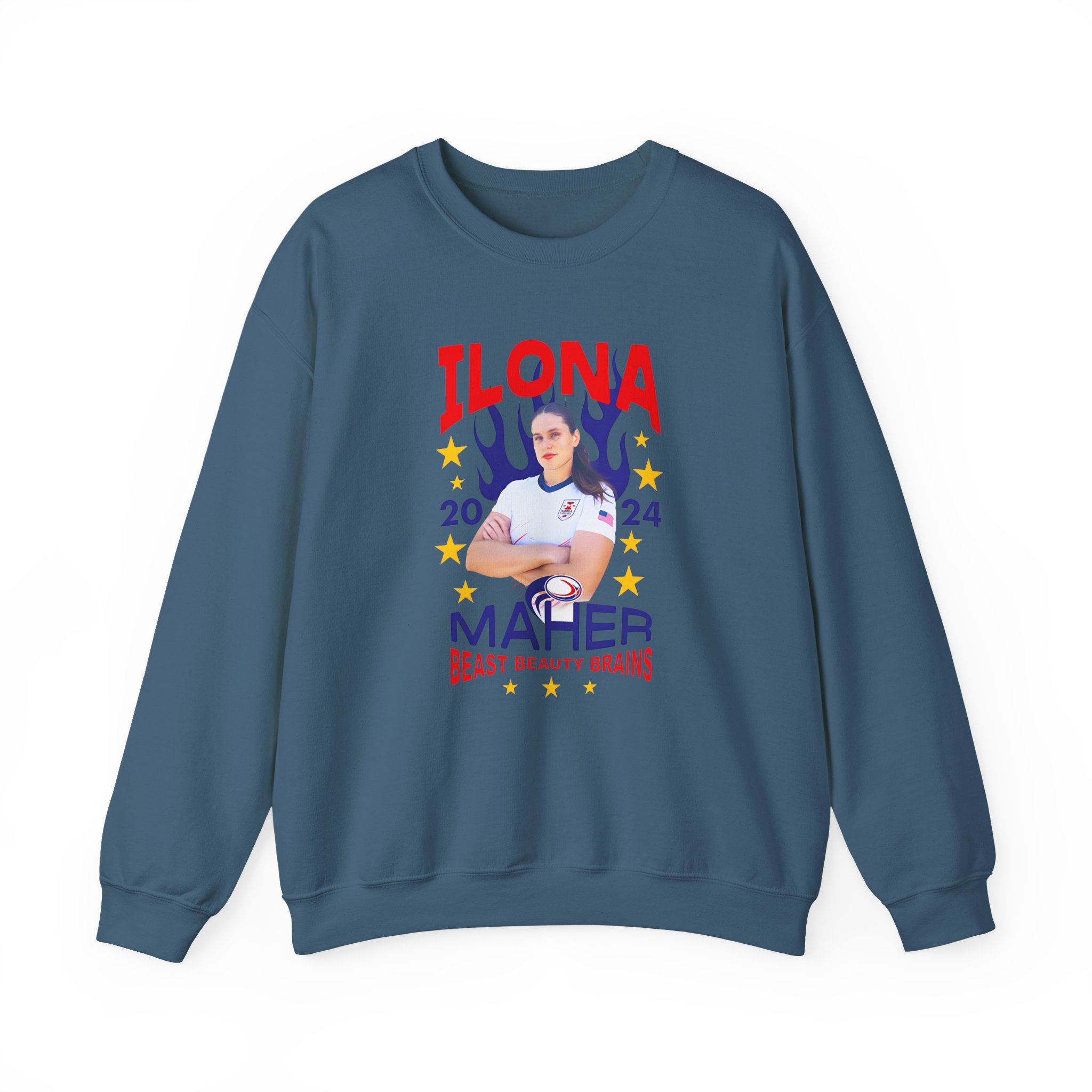 Ilona Maher Spangled Banner Unisex Heavy Blendâ„¢ Crewneck Sweatshirt