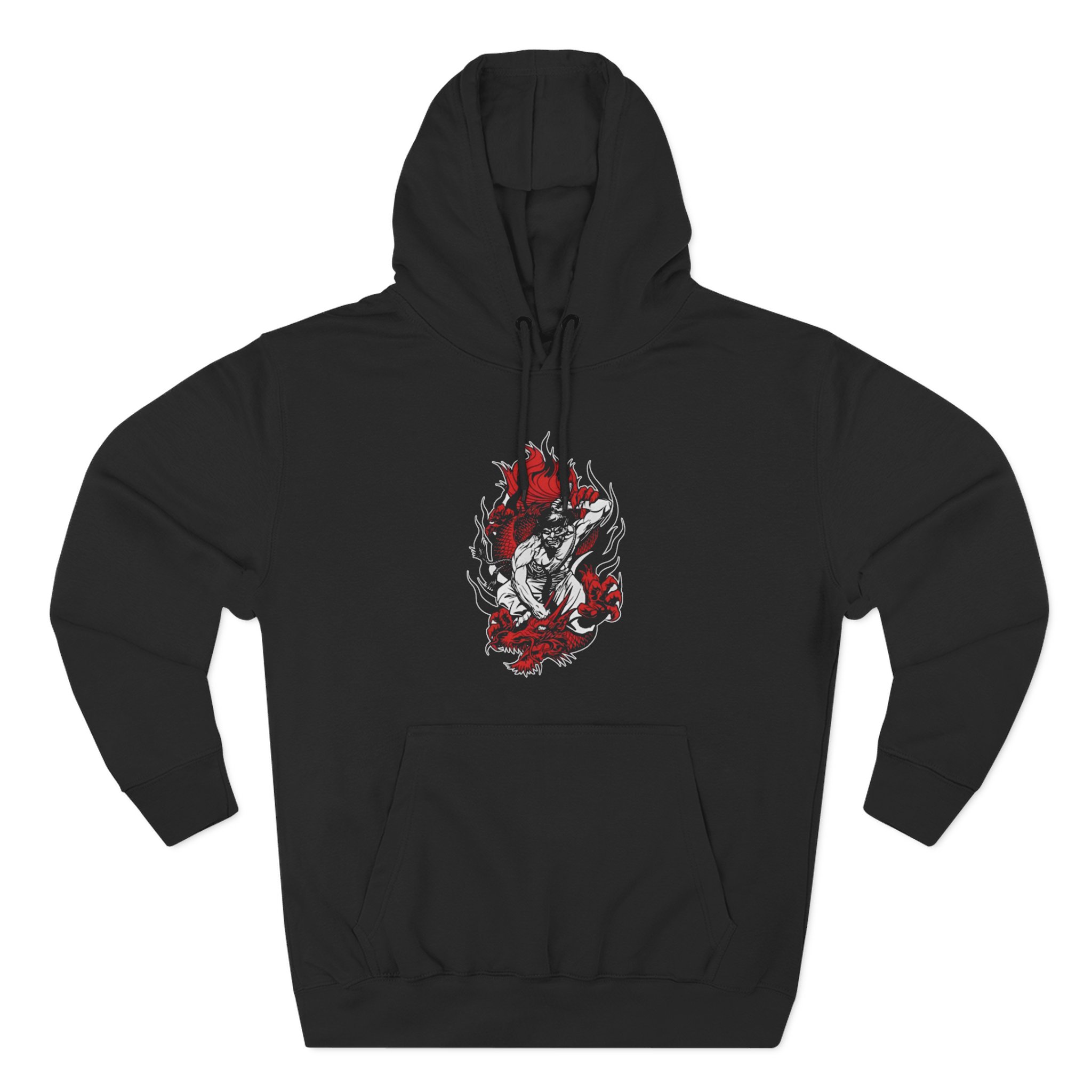 100 Demons Samurai Dragon Three-Panel Fleece Hoodie