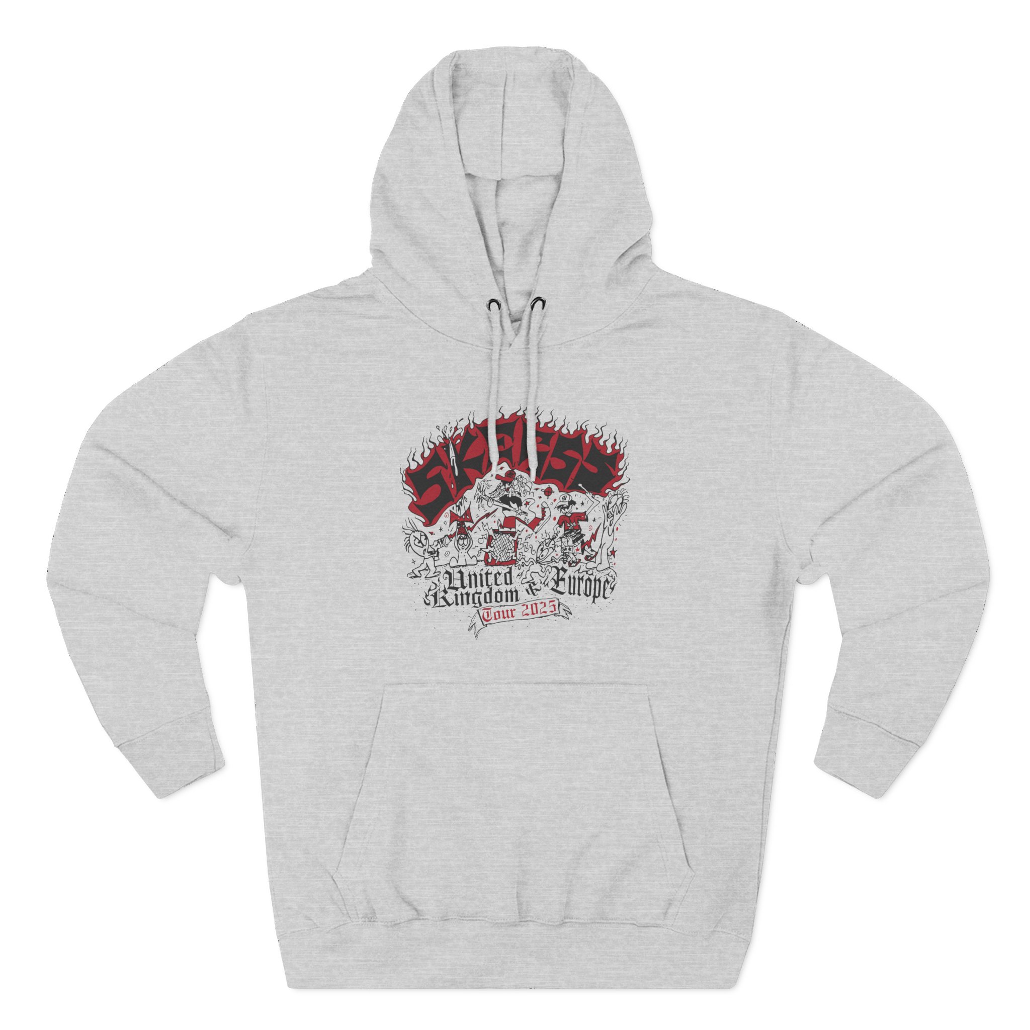 Skegss Uk Eu Tour 2025 Three-Panel Fleece Hoodie