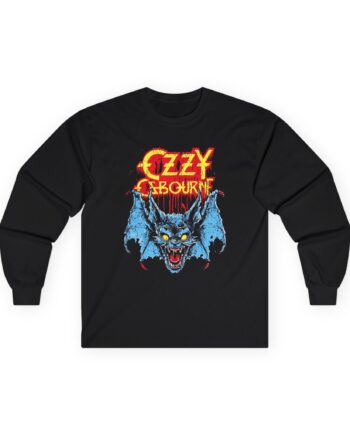 Ozzy Osbourne Glowing Eyes Bat Unisex Ultra Cotton Long Sleeve Tee