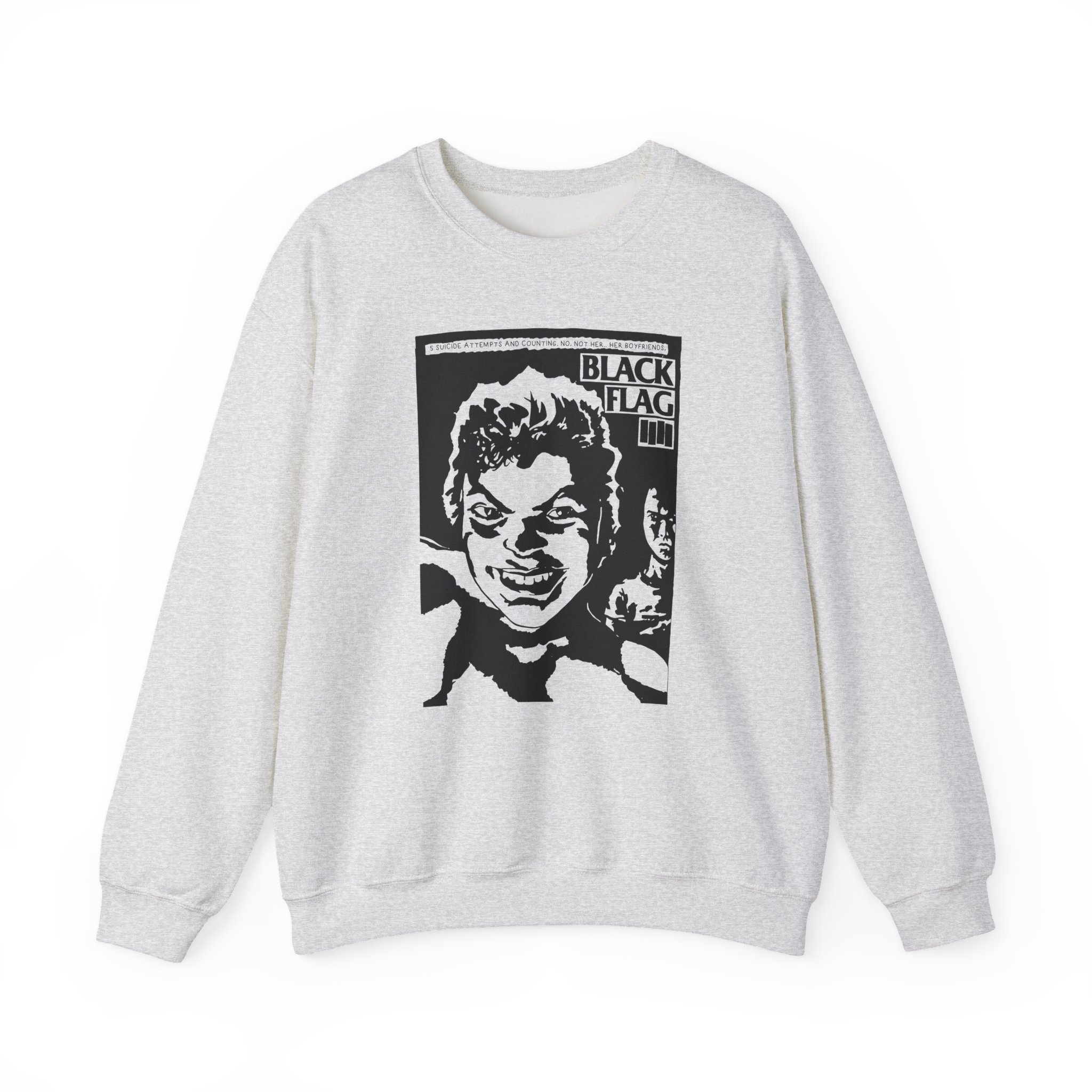 Black Flag Suicide Flyer Unisex Heavy Blendâ„¢ Crewneck Sweatshirt