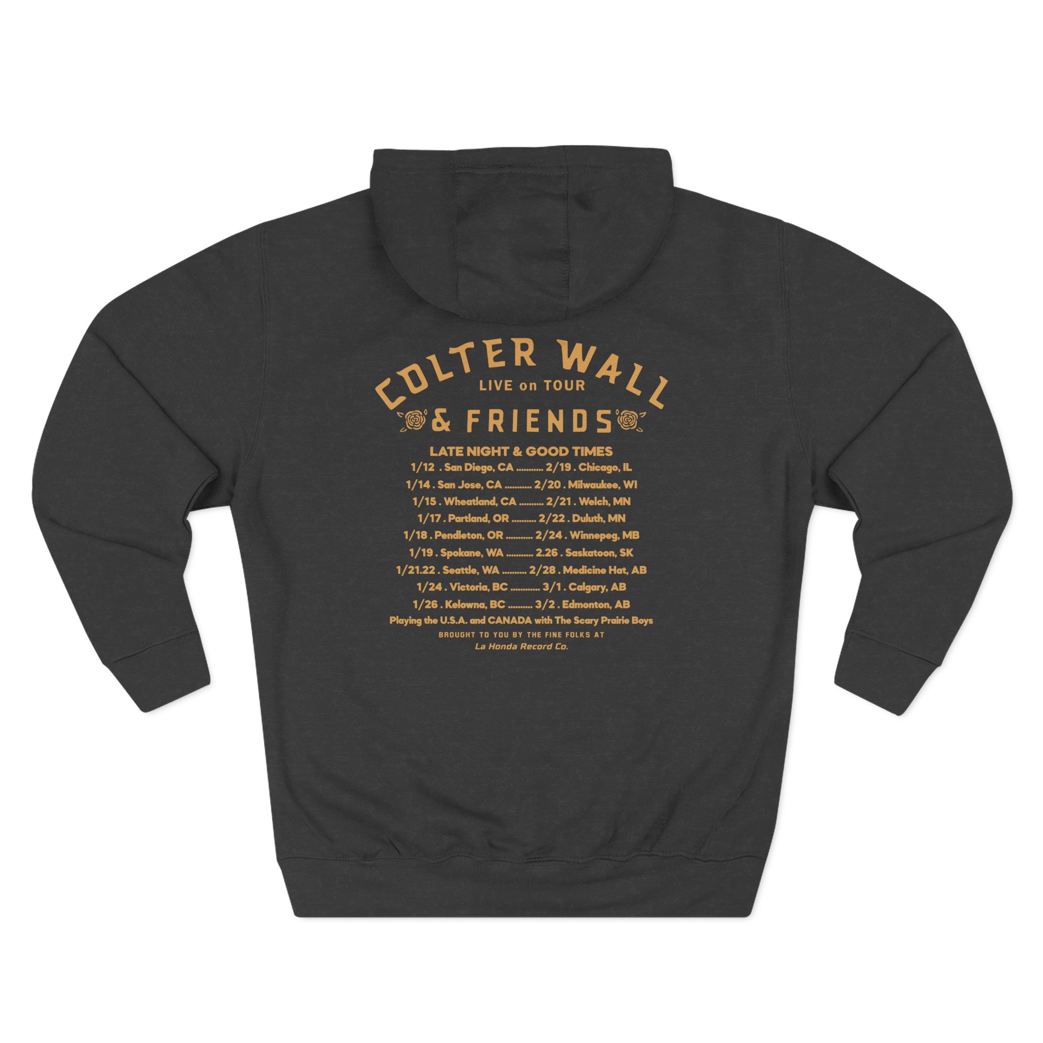 Colter Wall & Friends In Concert Three-Panel Fleece Hoodie