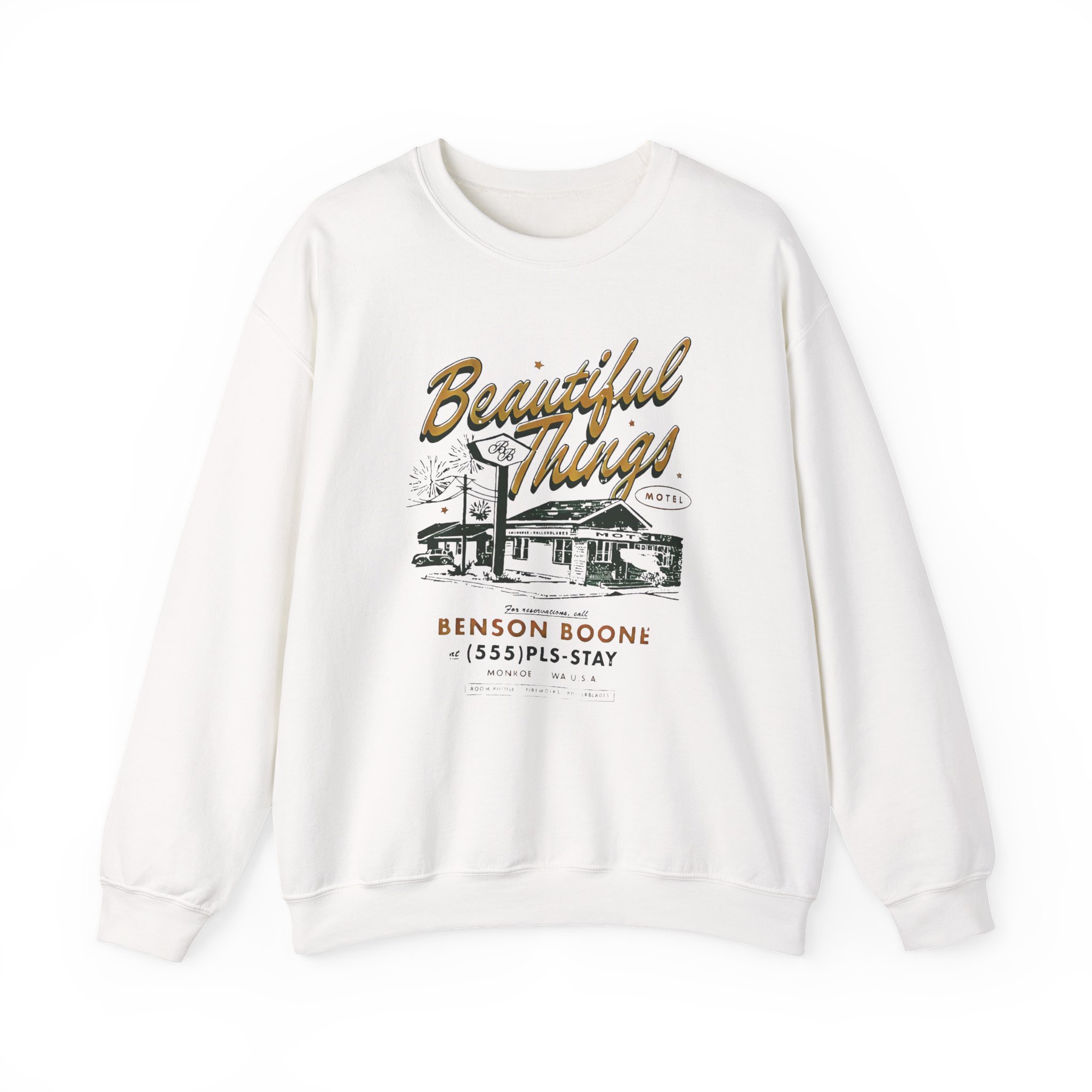 Benson Boone Beautiful Things Motel Unisex Heavy Blendâ„¢ Crewneck Sweatshirt