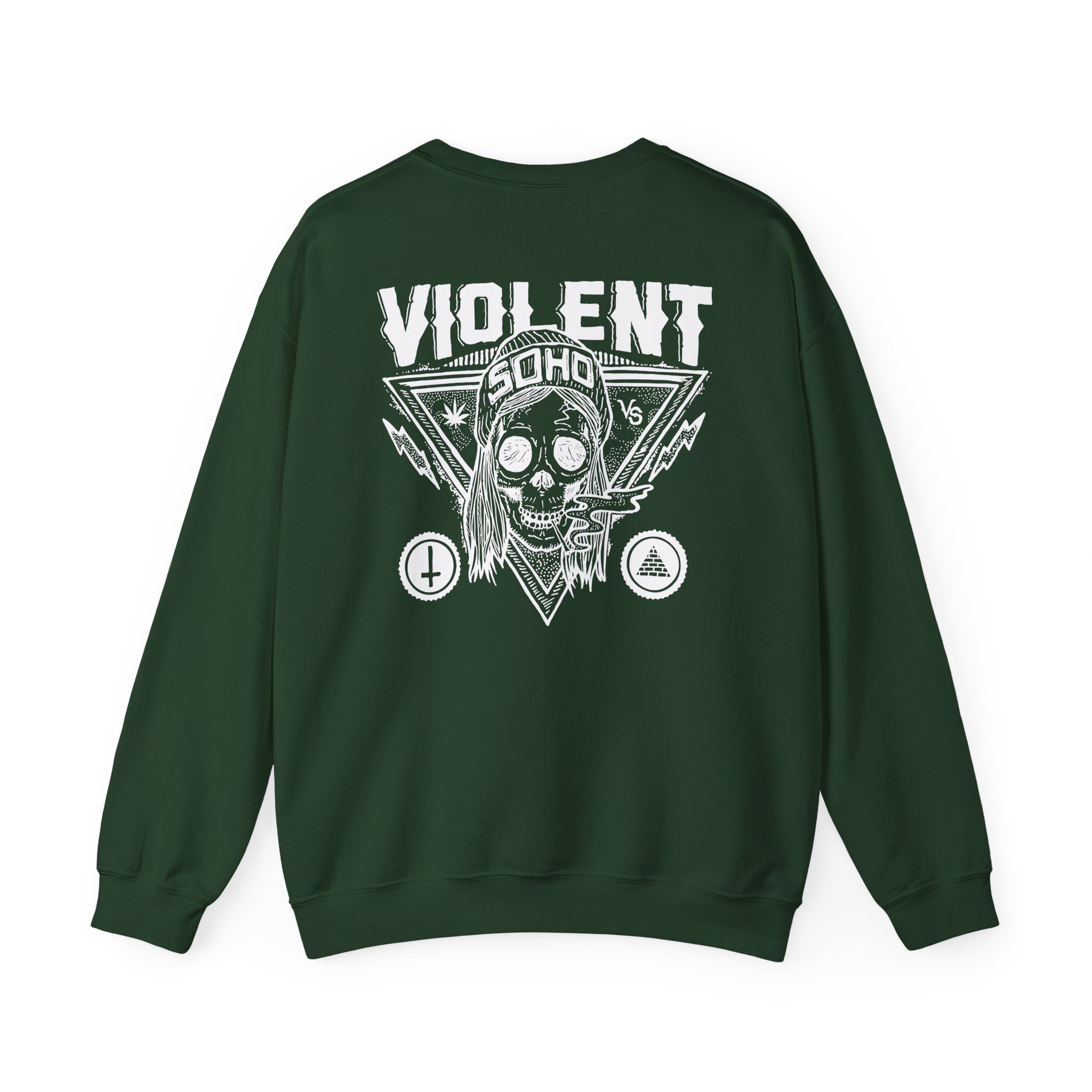Violent Soho Blazin Skull Unisex Heavy Blendâ„¢ Crewneck Sweatshirt
