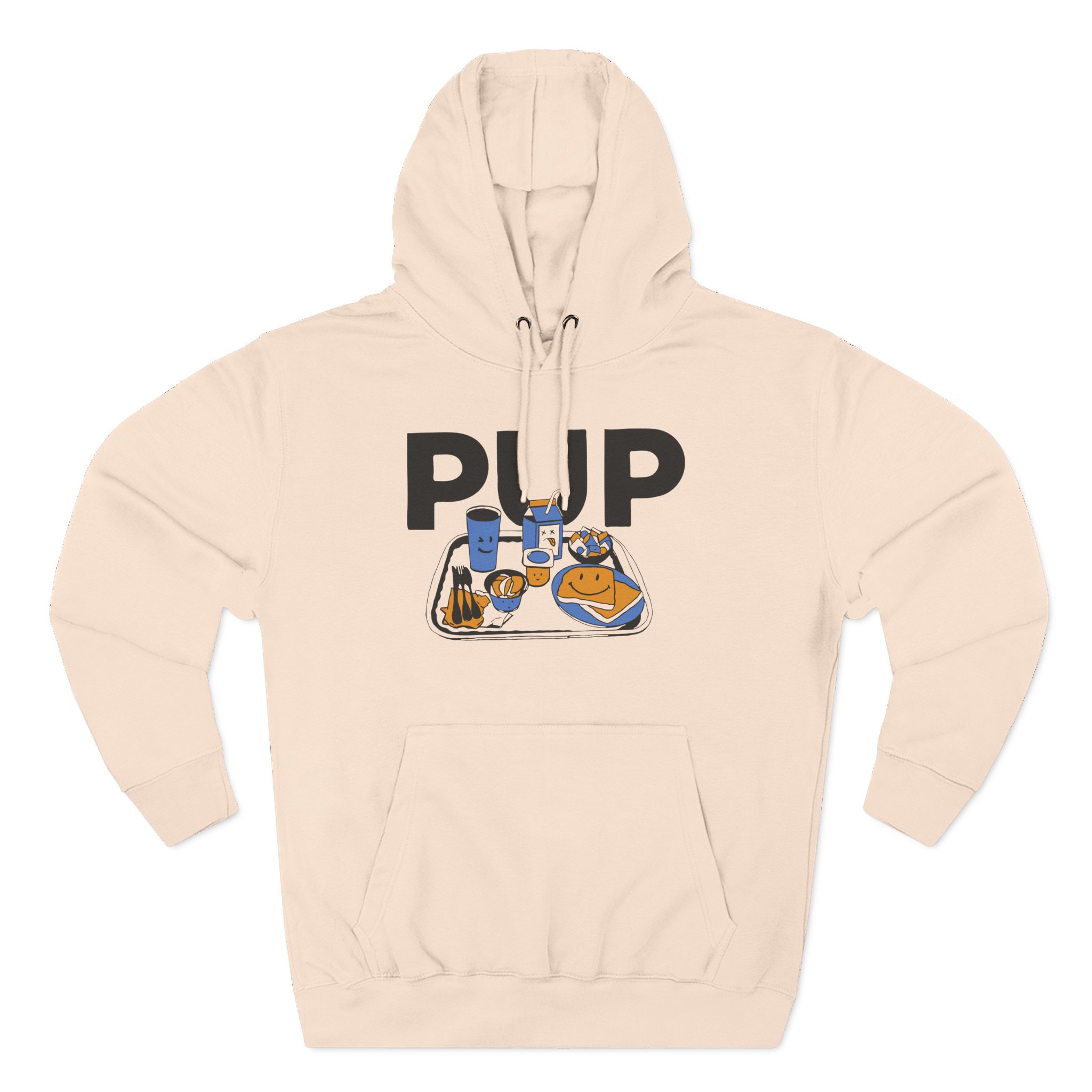 Pup Lunch Tray Three-Panel Fleece Hoodie
