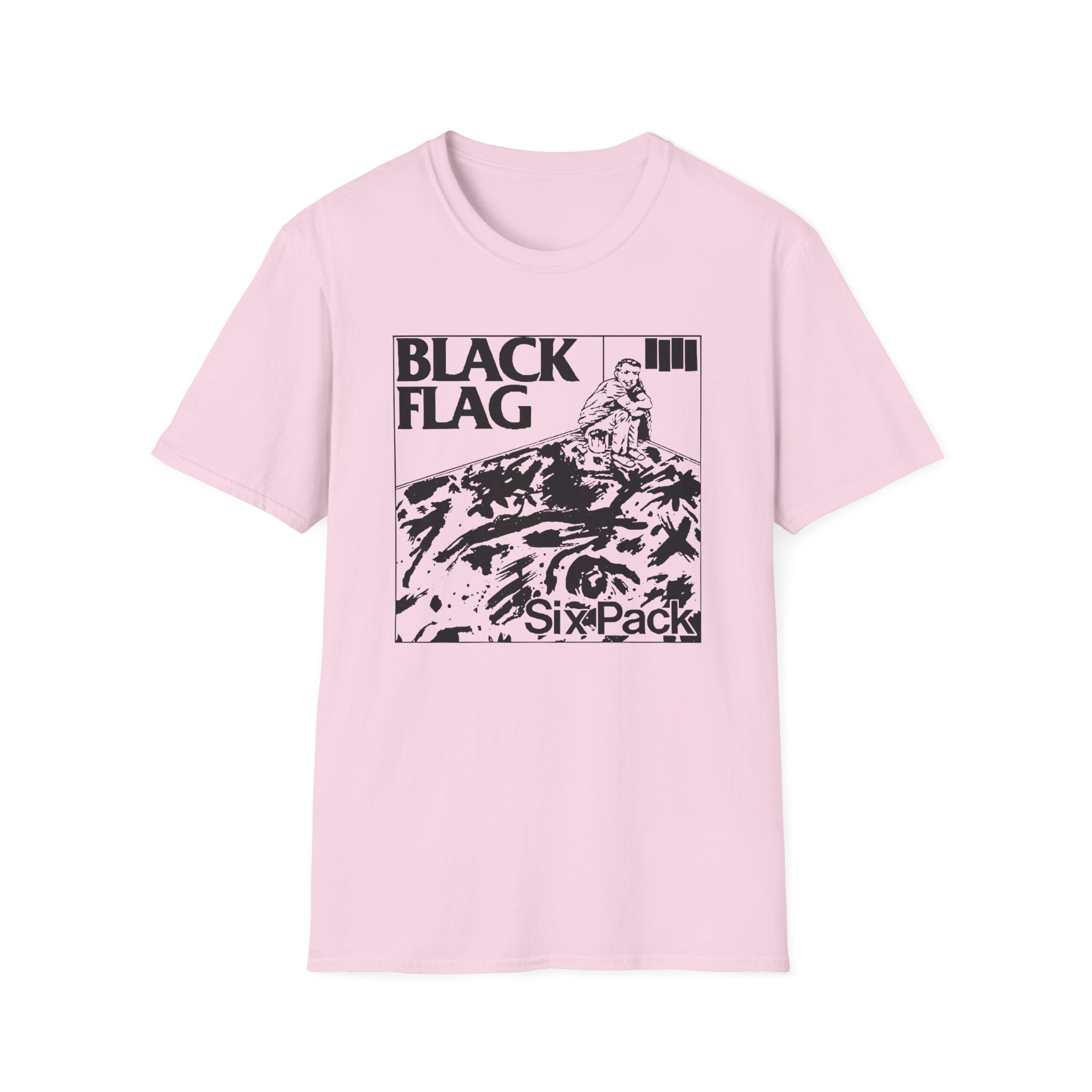 Black Flag Six Pack Unisex Softstyle T-Shirt
