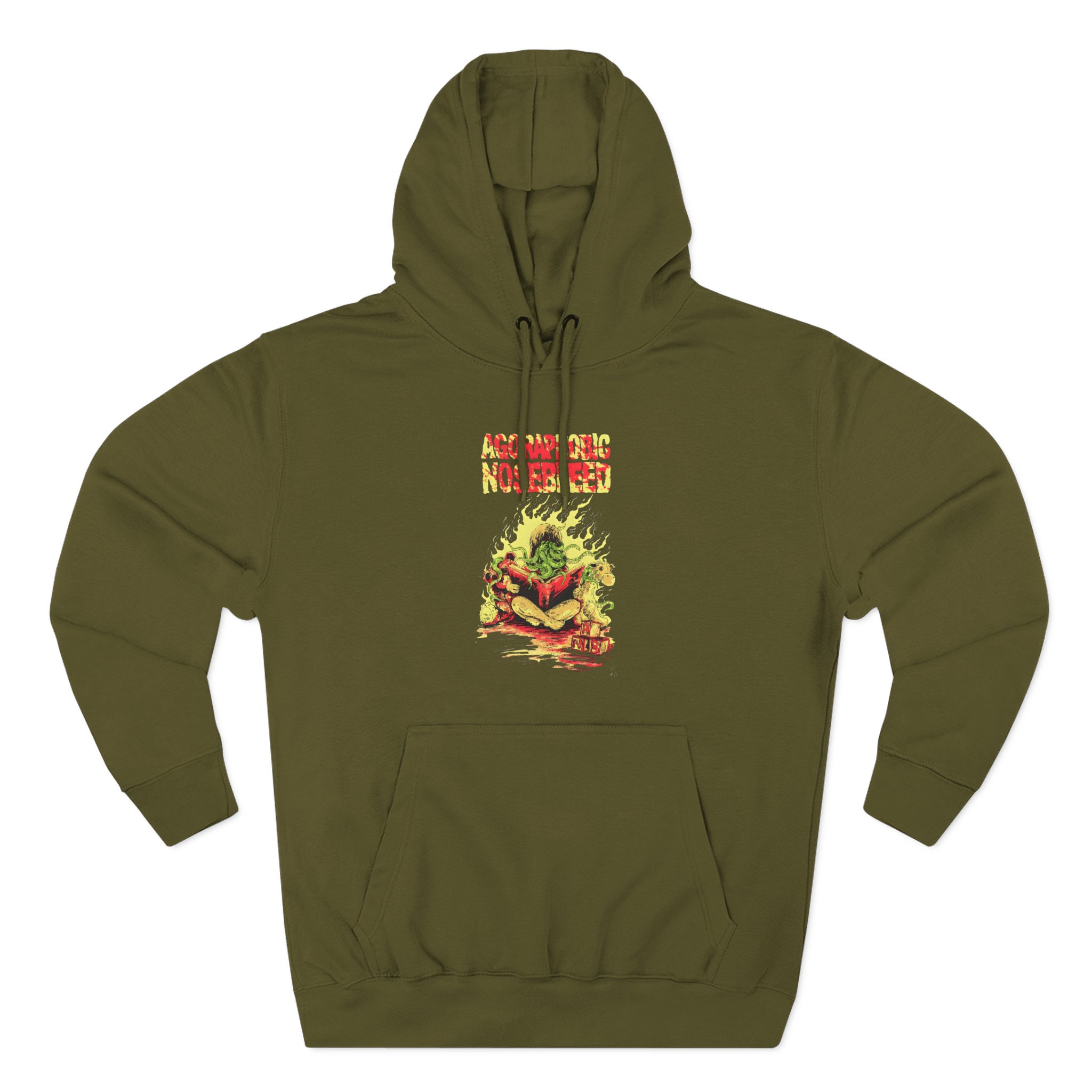 Agoraphobic Nosebleed Octo Book Three-Panel Fleece Hoodie