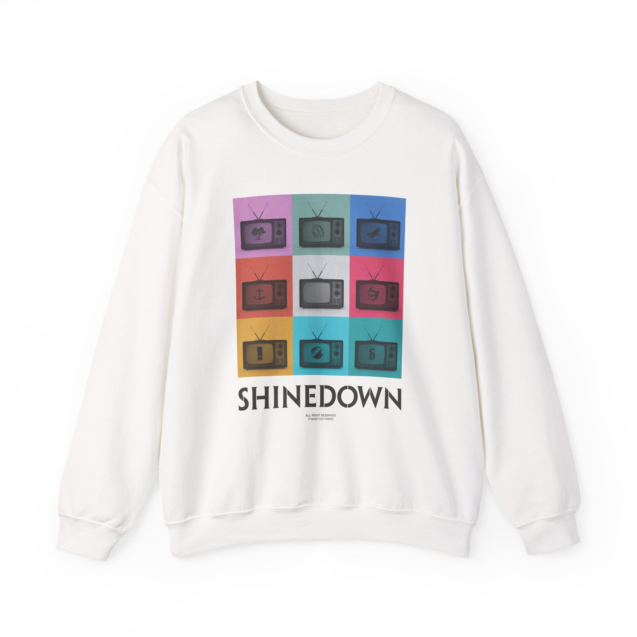 Shinedown TV Discography Unisex Heavy Blendâ„¢ Crewneck Sweatshirt
