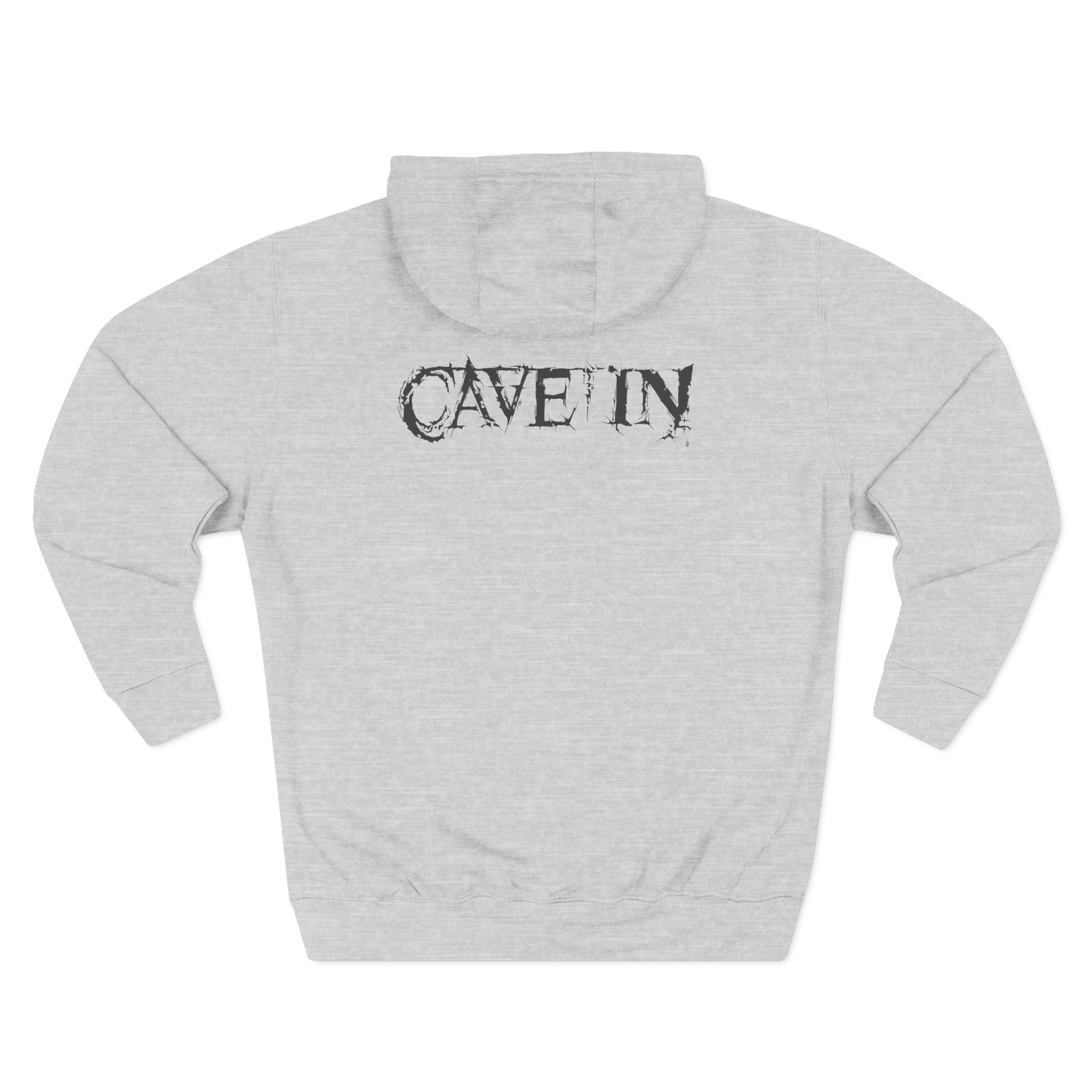 Cave in Satellite: Blackened Three-Panel Fleece Hoodie