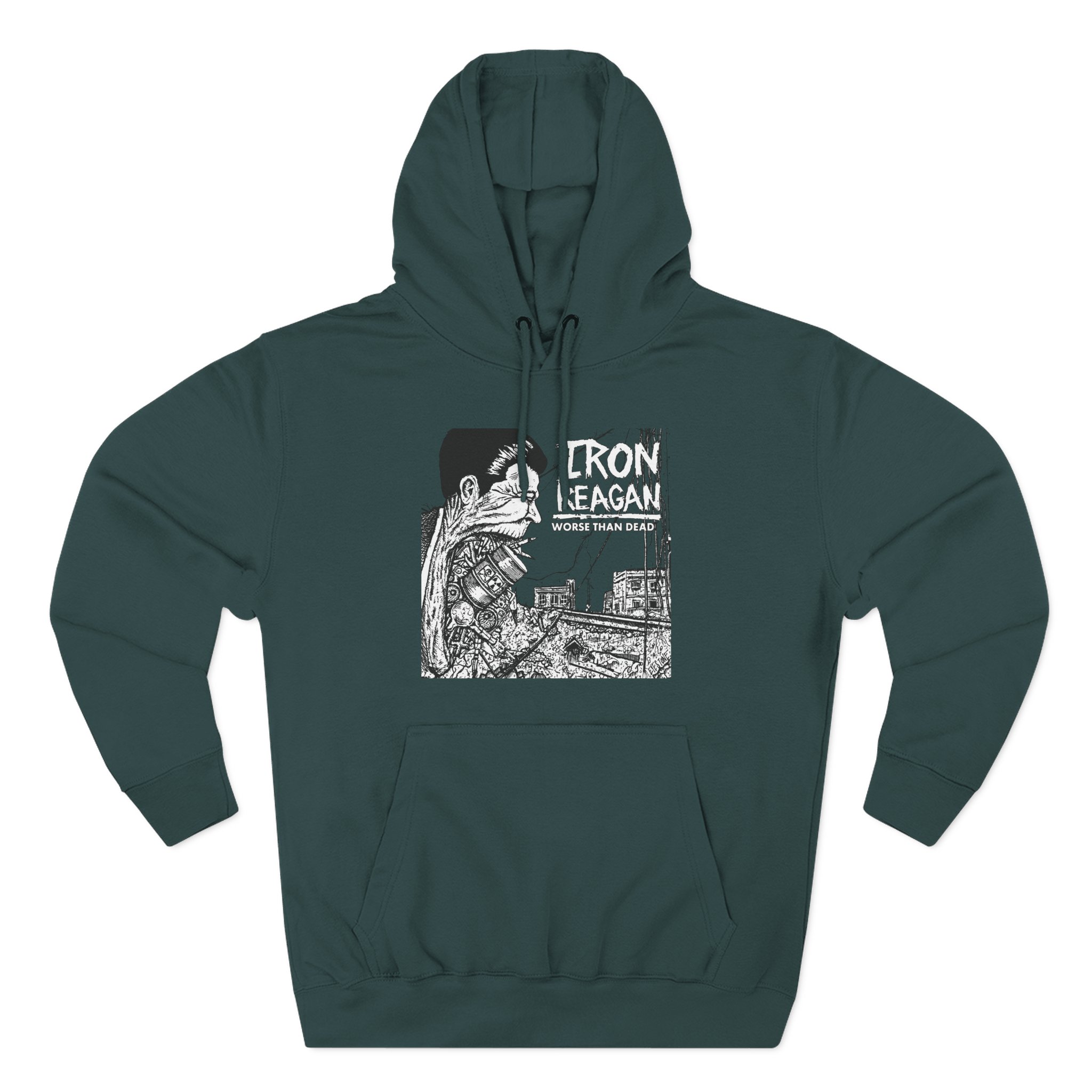 Iron Reagan Worse Than Dead Three-Panel Fleece Hoodie
